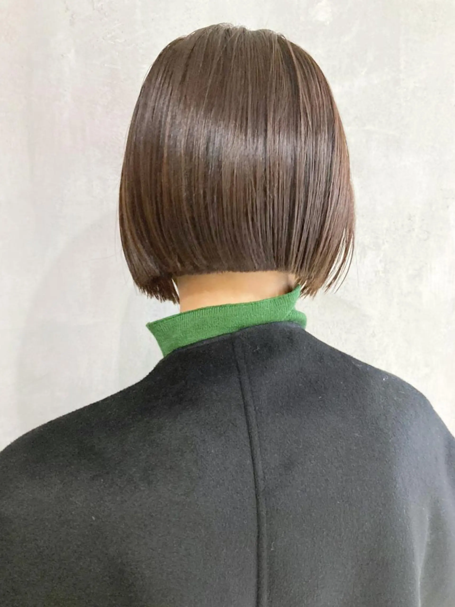 ミディアム カラー パーマ ヘアアレンジ ブラウンカラー オリーブブラウン ボブ ITbyALBUM 中野店のヘアスタイル