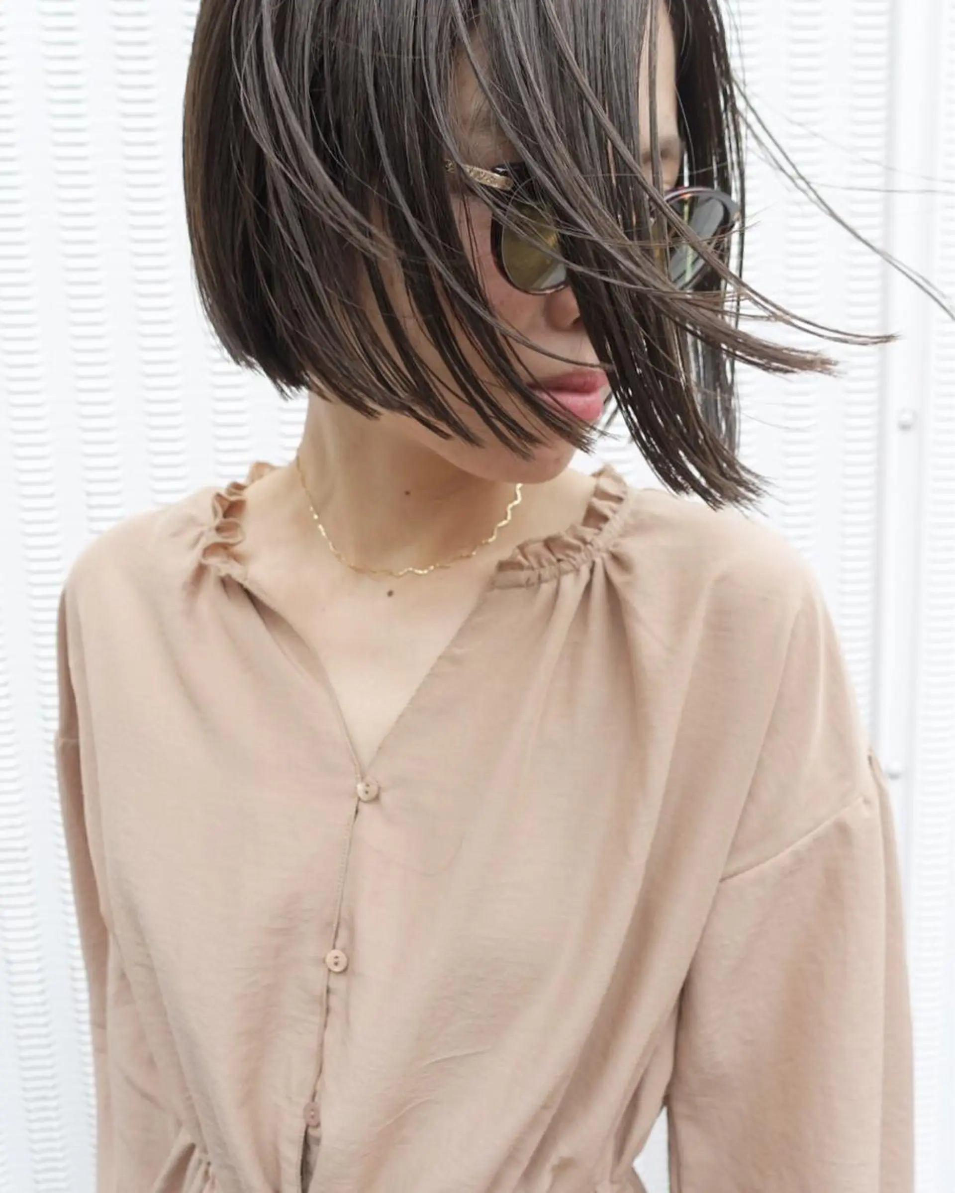 ショート カラー オリーブカラー ボブ カット Musiiik hairのヘアスタイル