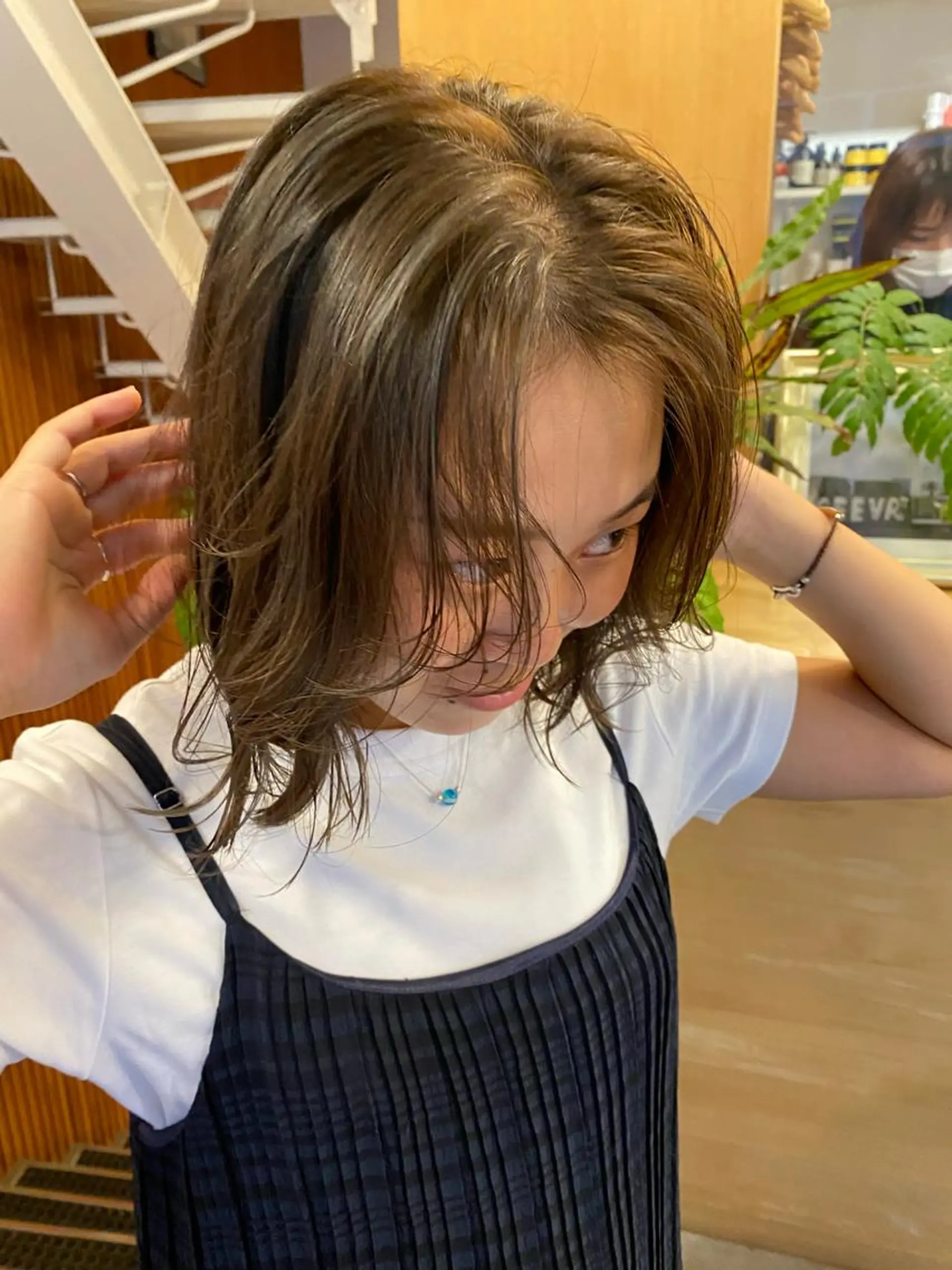 ミディアム カラー ブラウンカラー オリーブブラウン カット ヘアカラー 🌻おおとみはな/ ボブ/Wカラー🌻のヘアスタイル