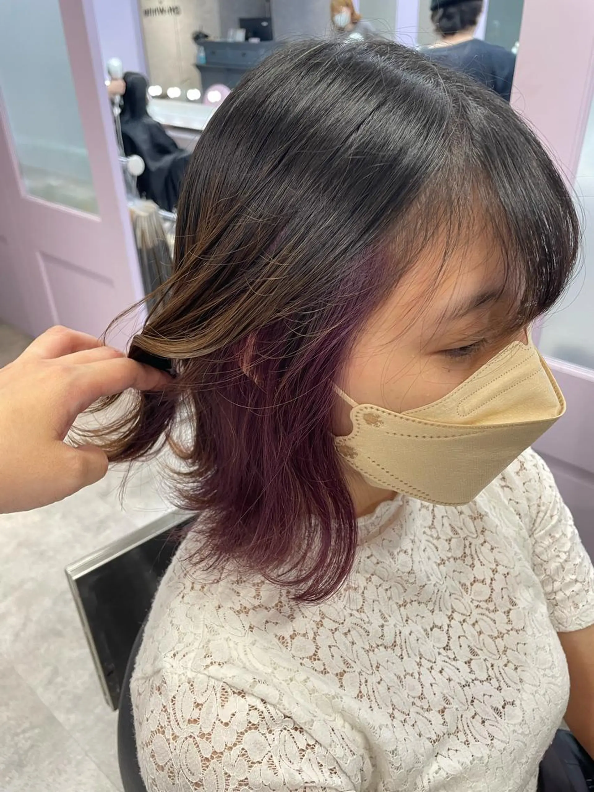 ミディアム Cielro【 シェイロ 】所属・Cielro/ダブル カラー/西田咲希のヘアスタイル