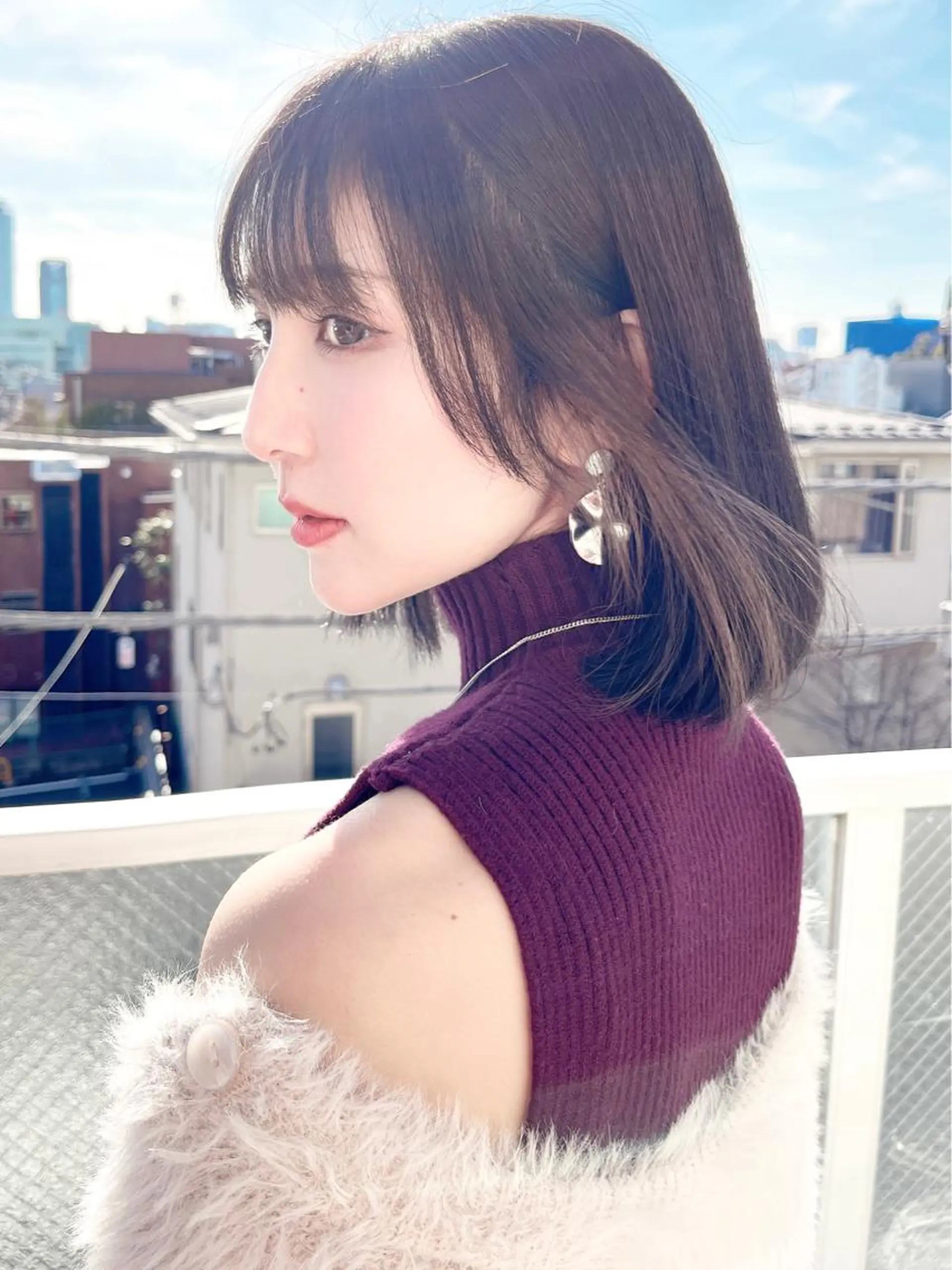 ミディアム 前髪&顔周りカット/ 韓国レイヤー/シバタのヘアスタイル