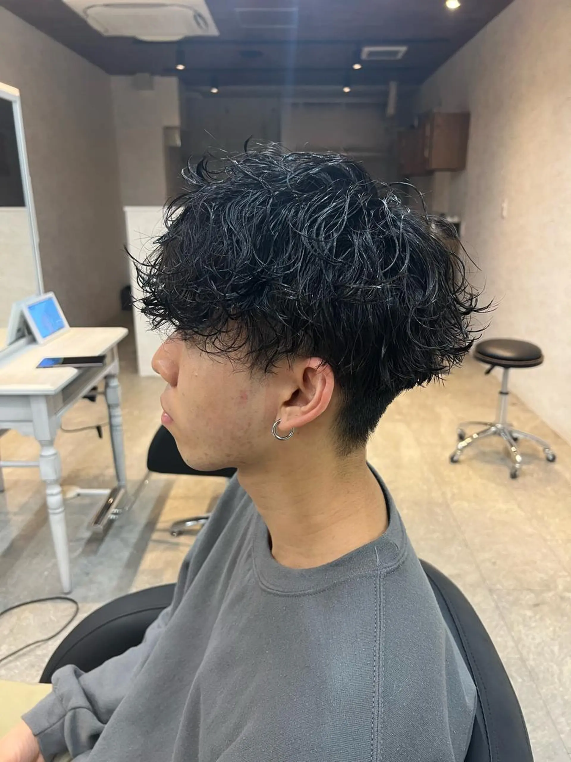 パーマ メンズ カット パーマ ⭕️メンズパーマ⭕️ 山口　裕太郎のヘアスタイル
