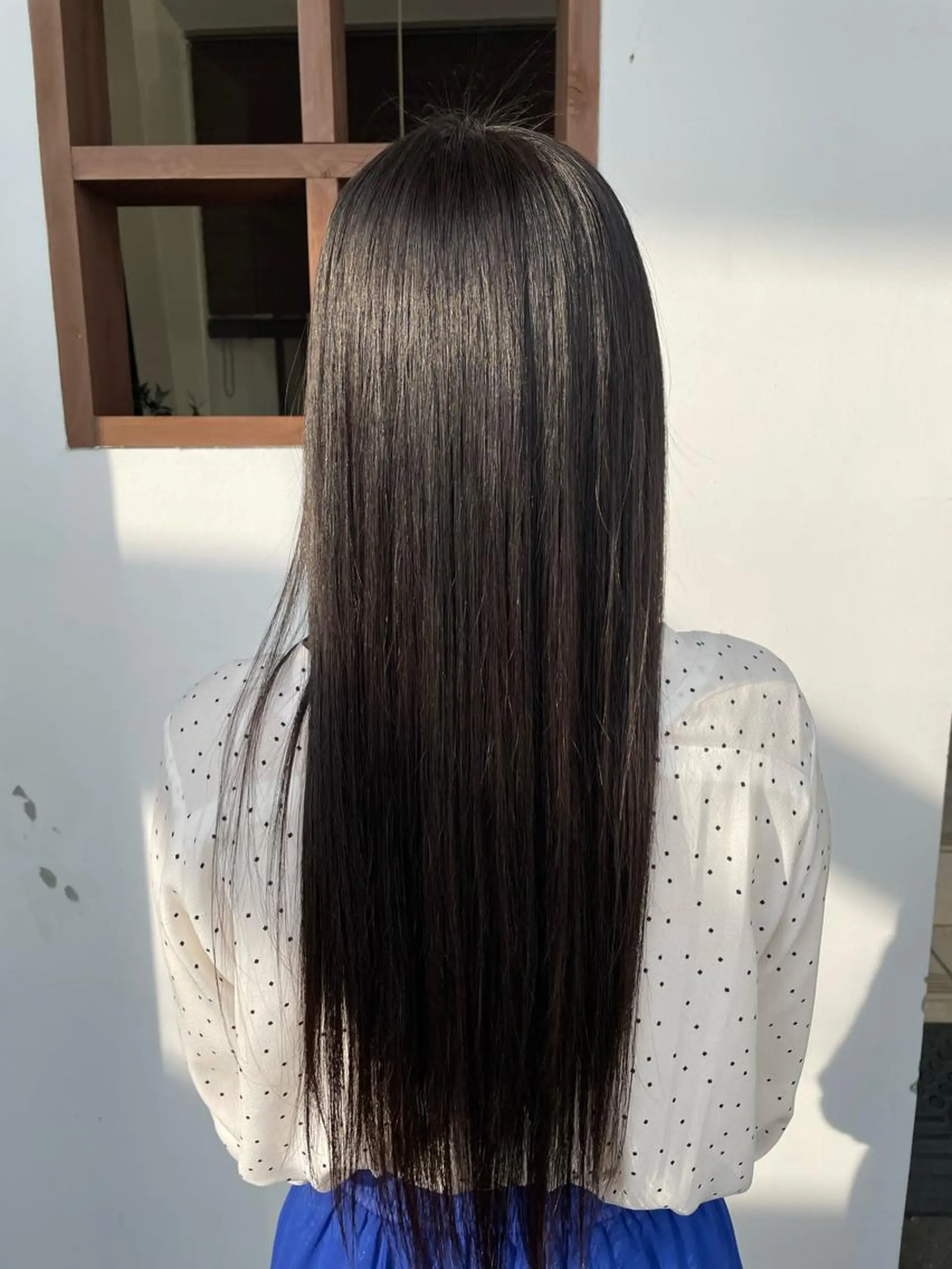 ロング 酸性ストレート 美容室 Jフィドルファドル所属・わきた かずなのヘアスタイル