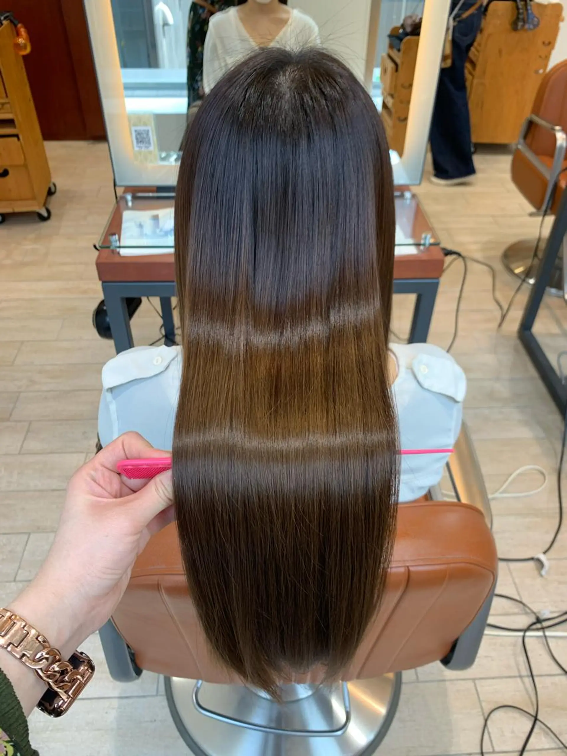 セミロング カラー パーマ メンズ キッズ 髪質改善 トリートメント 酸熱トリートメント/ 髪質改善🌟玉井香奈のヘアスタイル