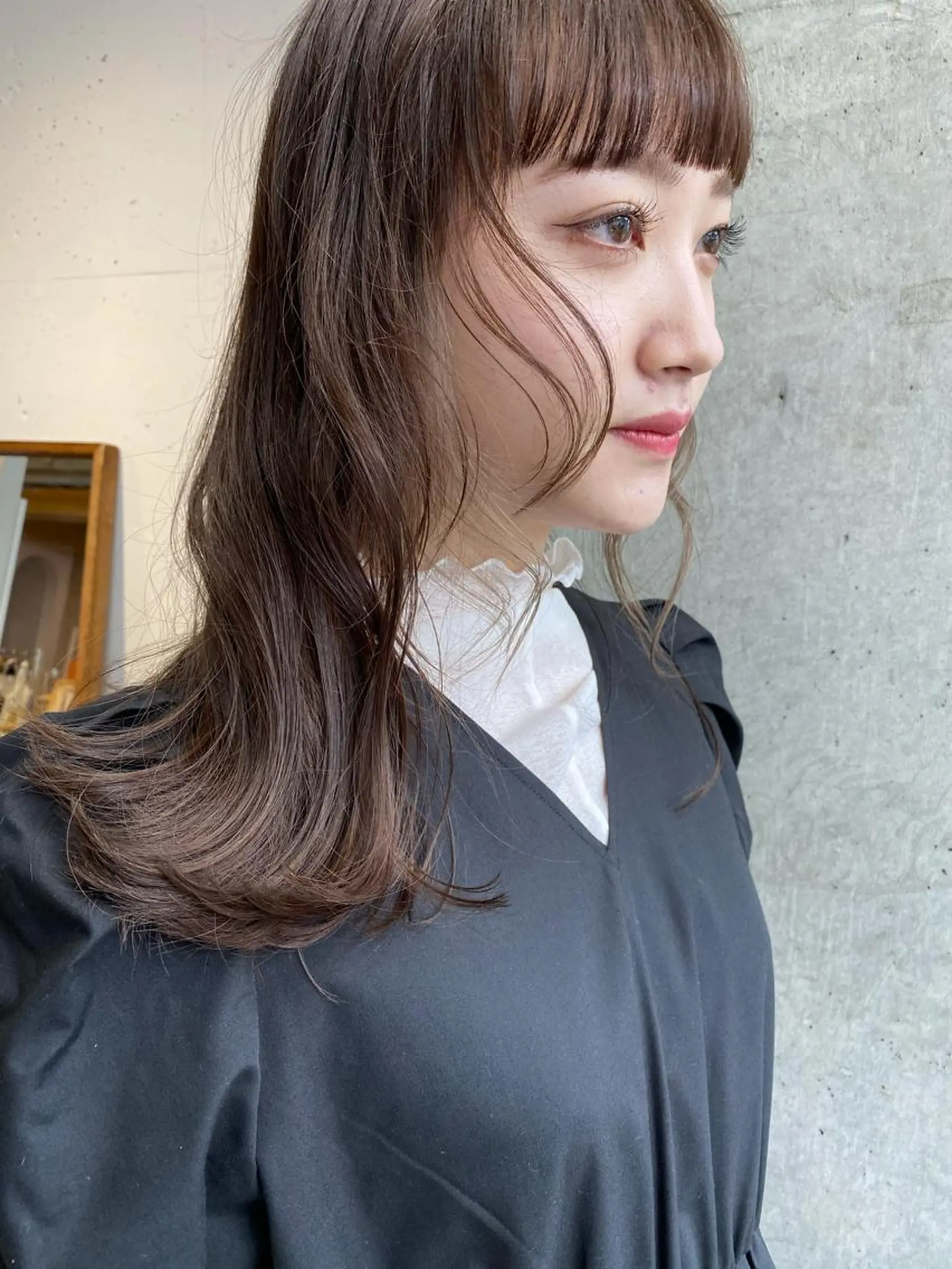 セミロング カラー イヤリングカラー Pia hair Design Yakuin所属・Pia ツボイ ケイタのヘアスタイル