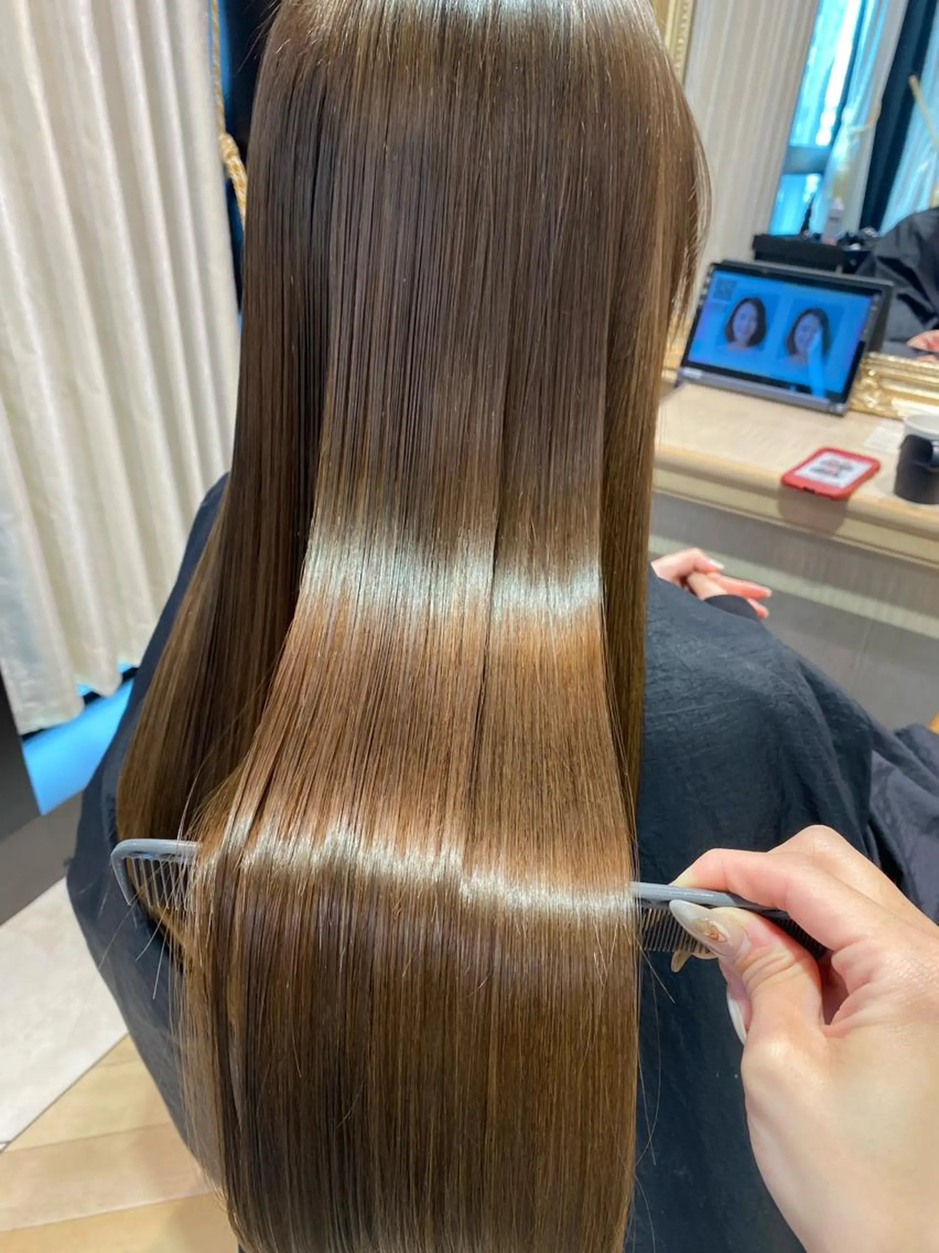 ロング トリートメント 髪質改善　縮毛の達人 矢井由真のヘアスタイル