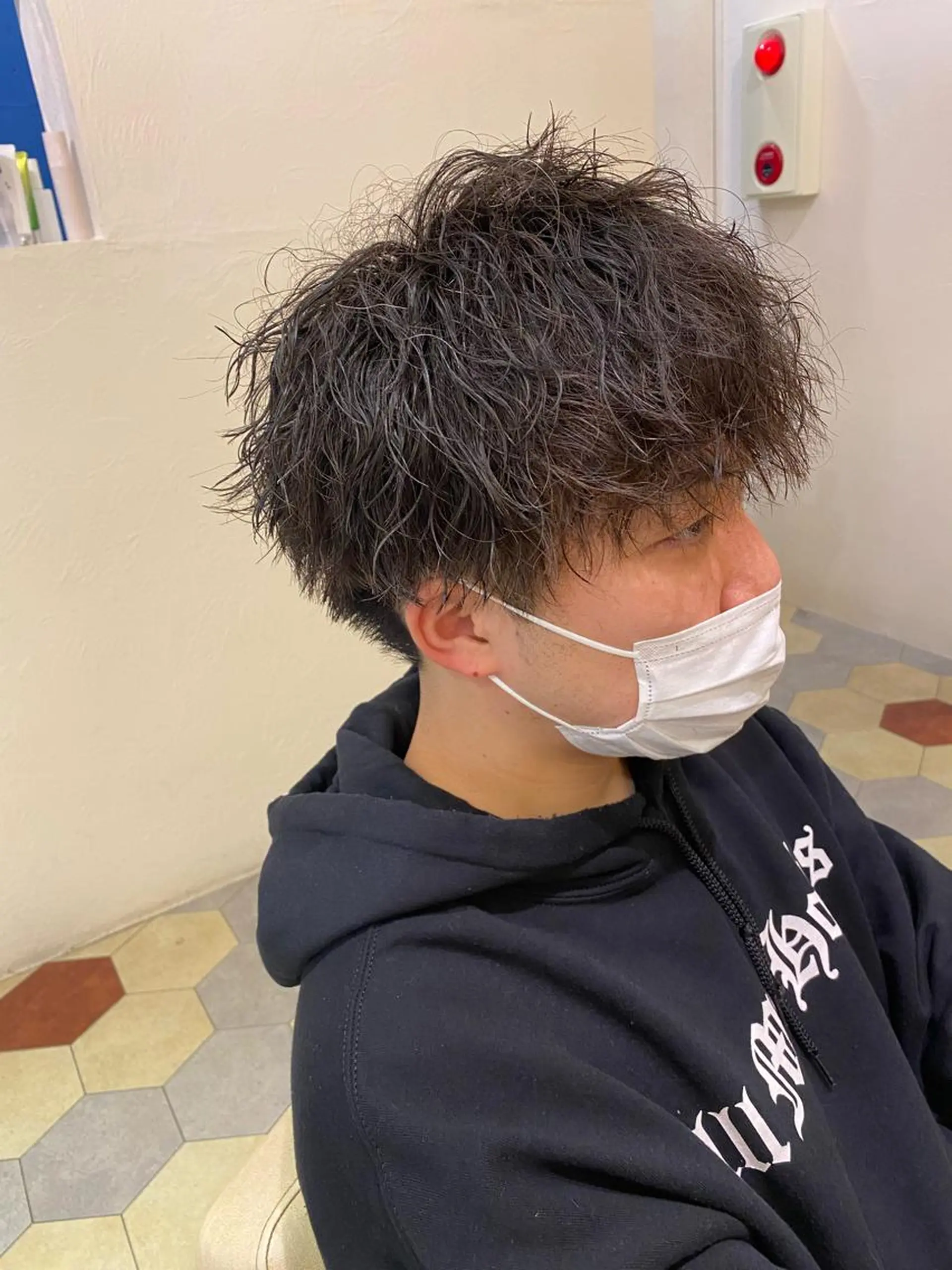 パーマ メンズ カット パーマ 菊池大一 溝の口パーマのヘアスタイル