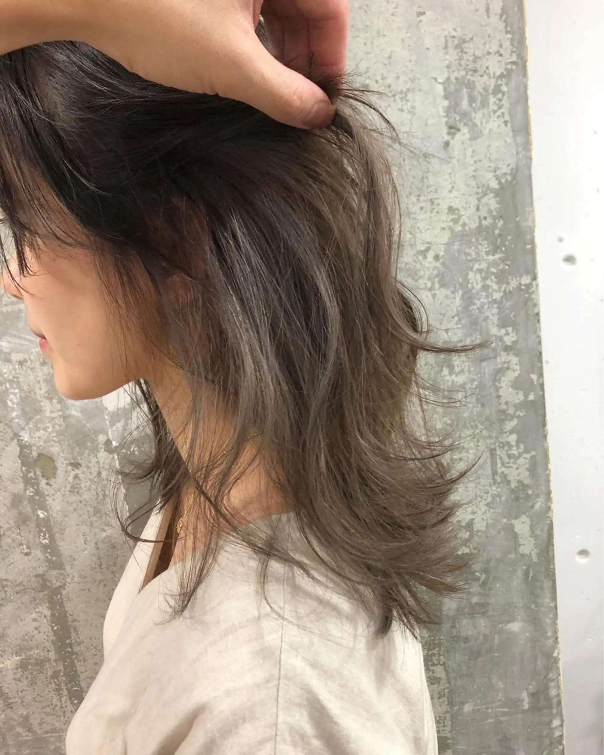 セミロング カラー ブリーチ ケアブリーチ ハイライトカラー ハイライト Pia hair Design Yakuin所属・Pia ツボイ ケイタのヘアスタイル