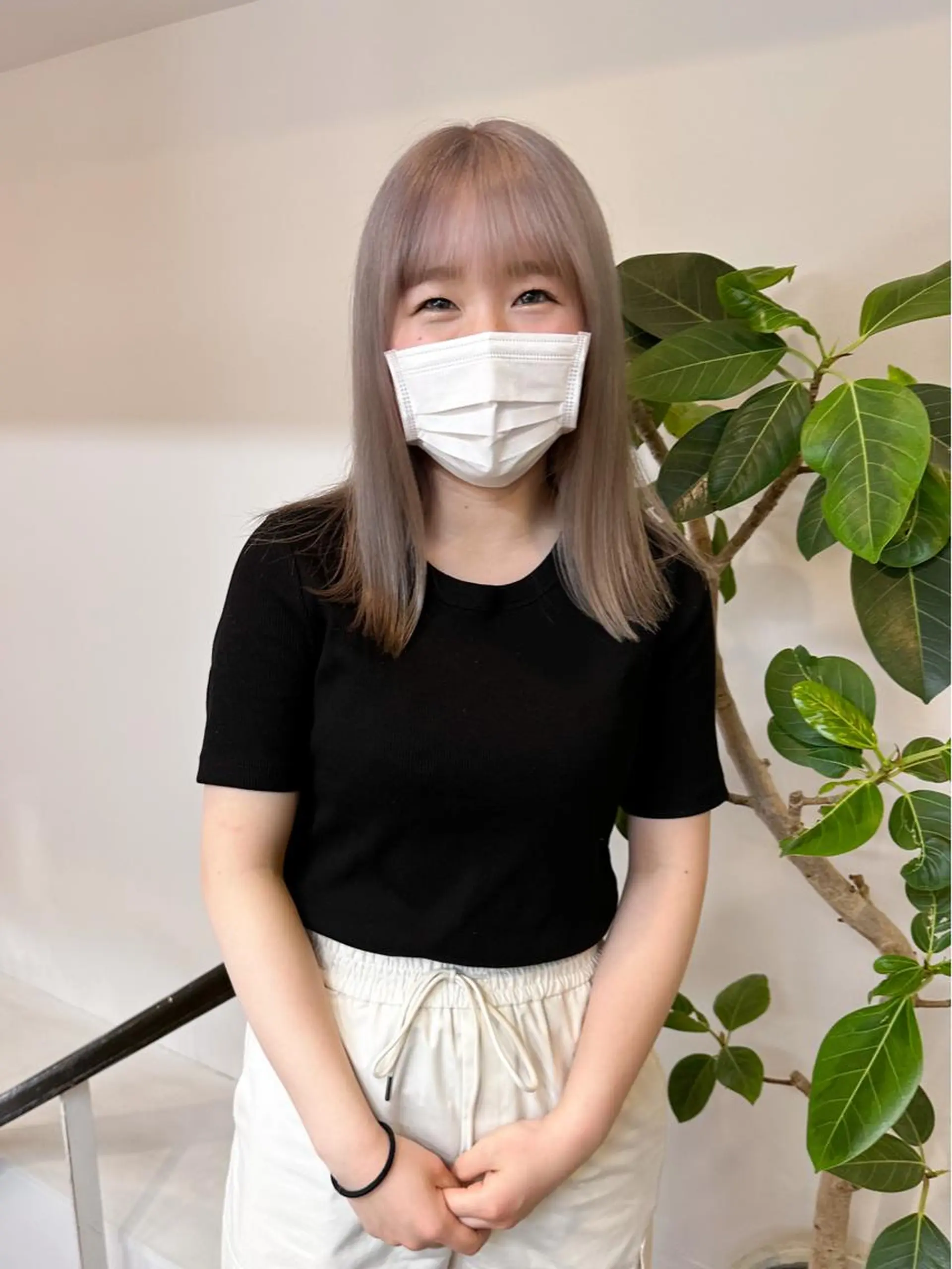 ミディアム カラー ネイル マツエク・マツパ アイブロウ ベージュカラー ホワイトベージュ ホワイト Cinq所属・ハイライト🌟/ ボブ/豊田のヘアスタイル