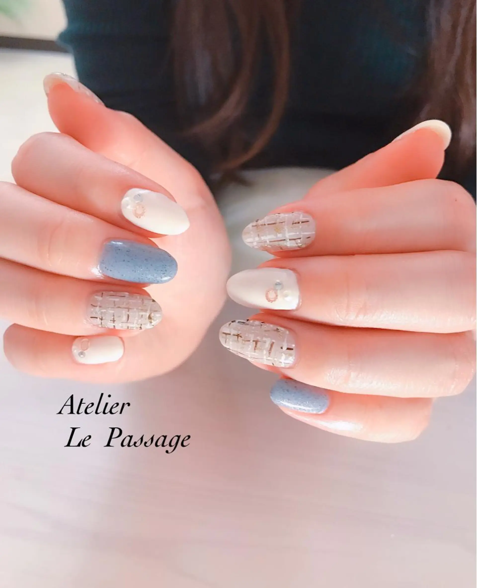 ネイル ジェルネイル オフィスネイル パラジェル 冬ネイル Atelier Le Passage所属・h nakatsukaのネイルデザイン