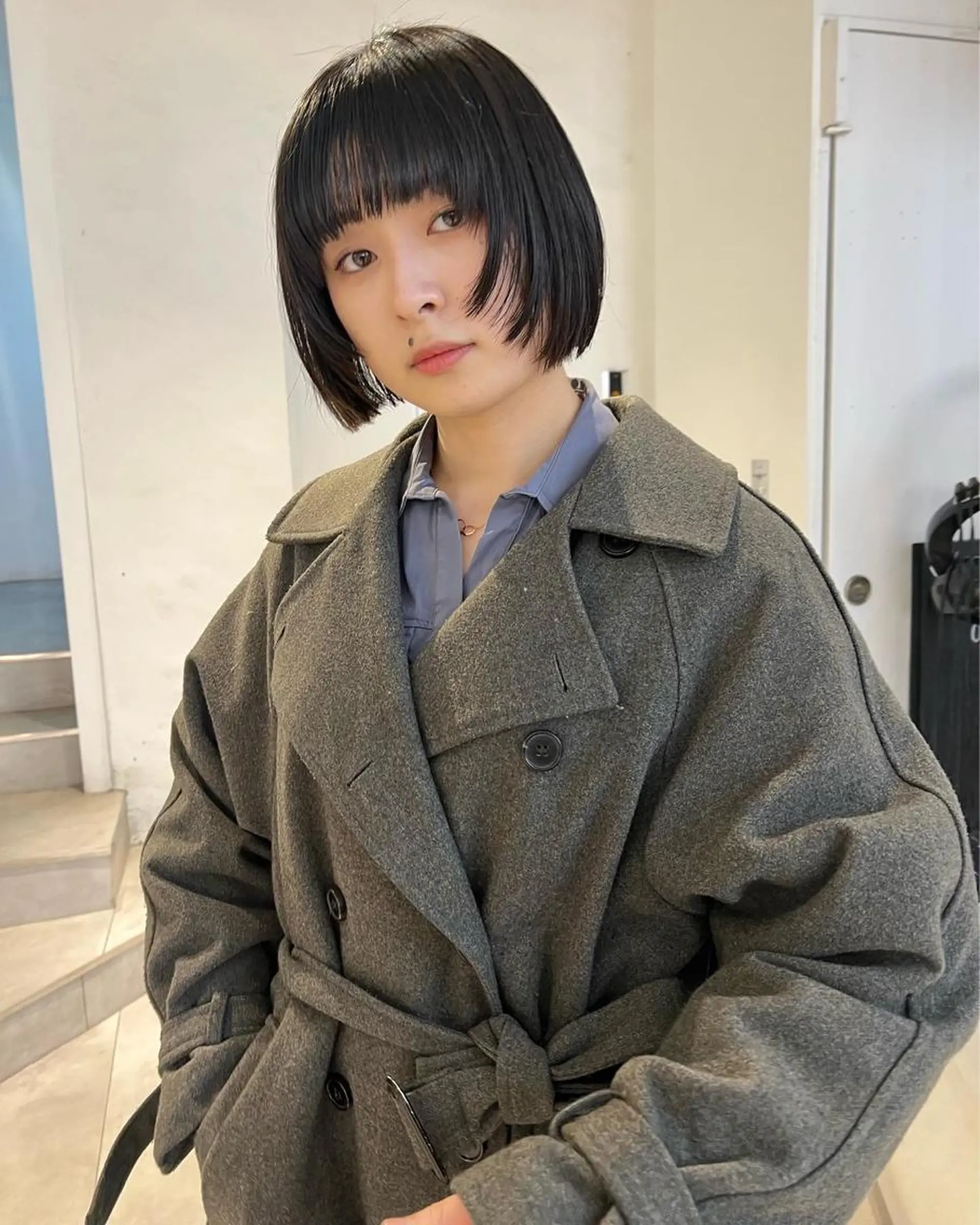 ショート 顔周りカット/透明感 カラー✂️MEIのヘアスタイル