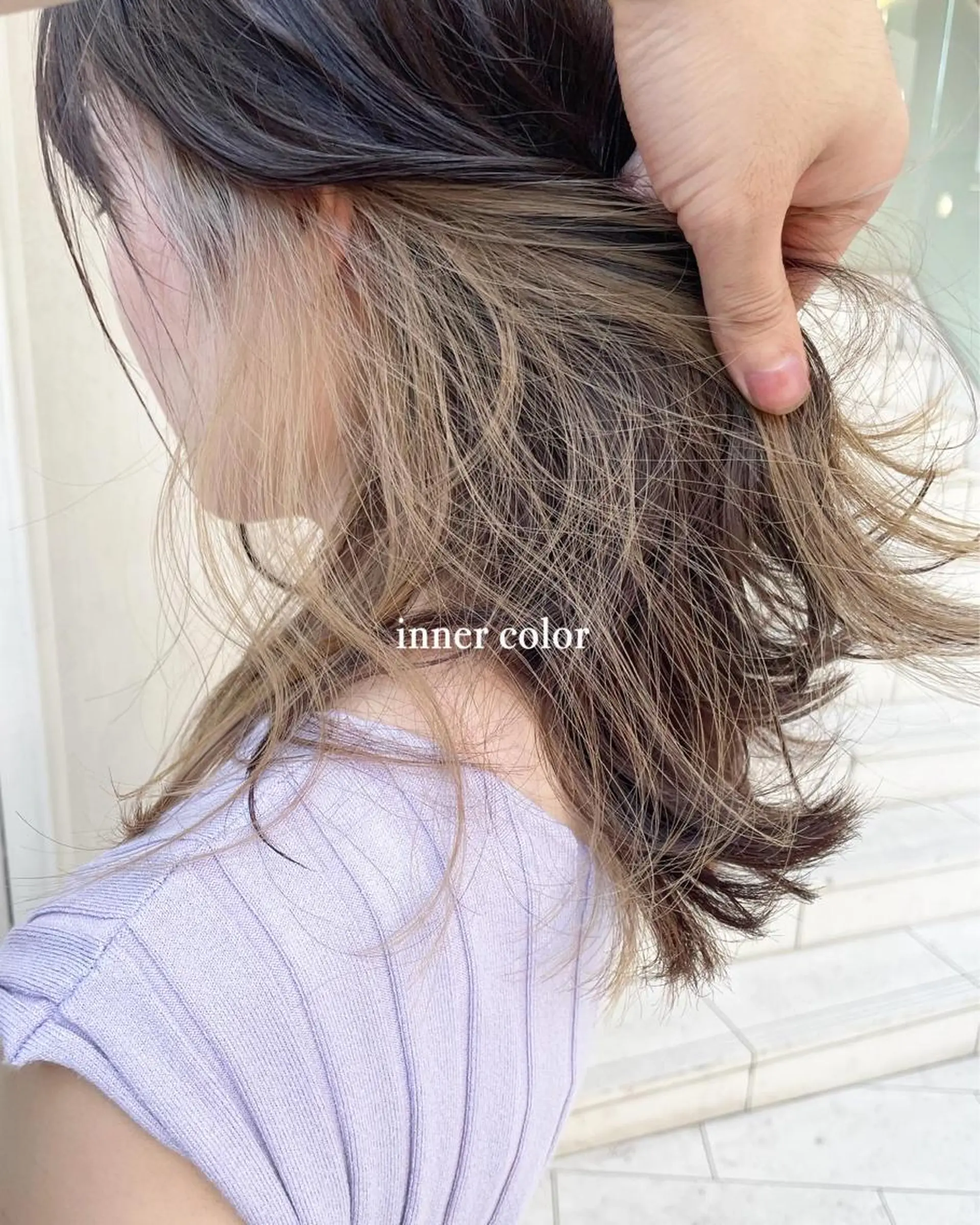 ミディアム カラー ヘアカラー トリートメント ケアブリーチ/ エクステ/レイヤーのヘアスタイル