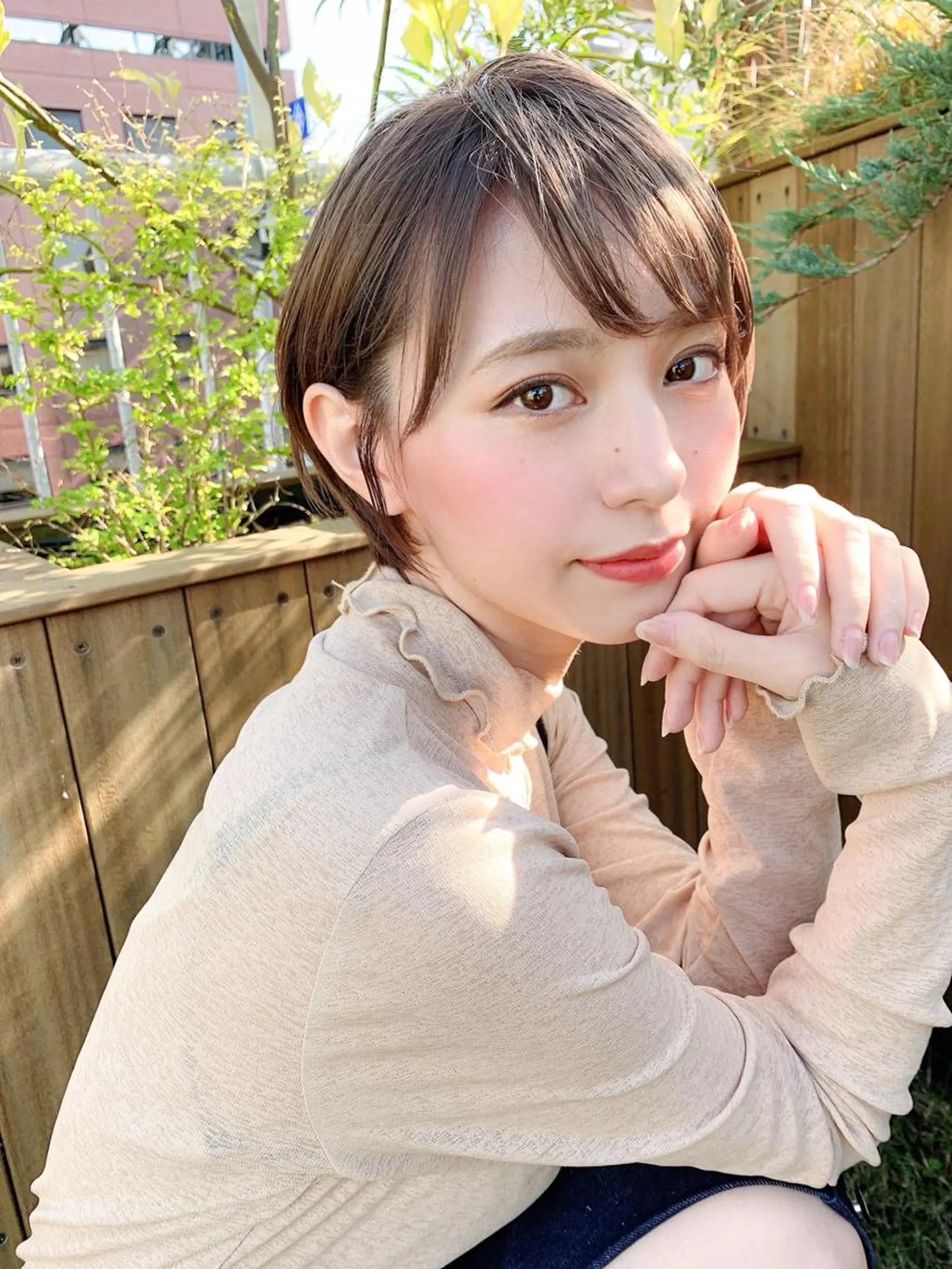 ショート カラー ベージュカラー ミルクティーベージュ 大人かわいい💍🤍 ボブ/ショートボブのヘアスタイル