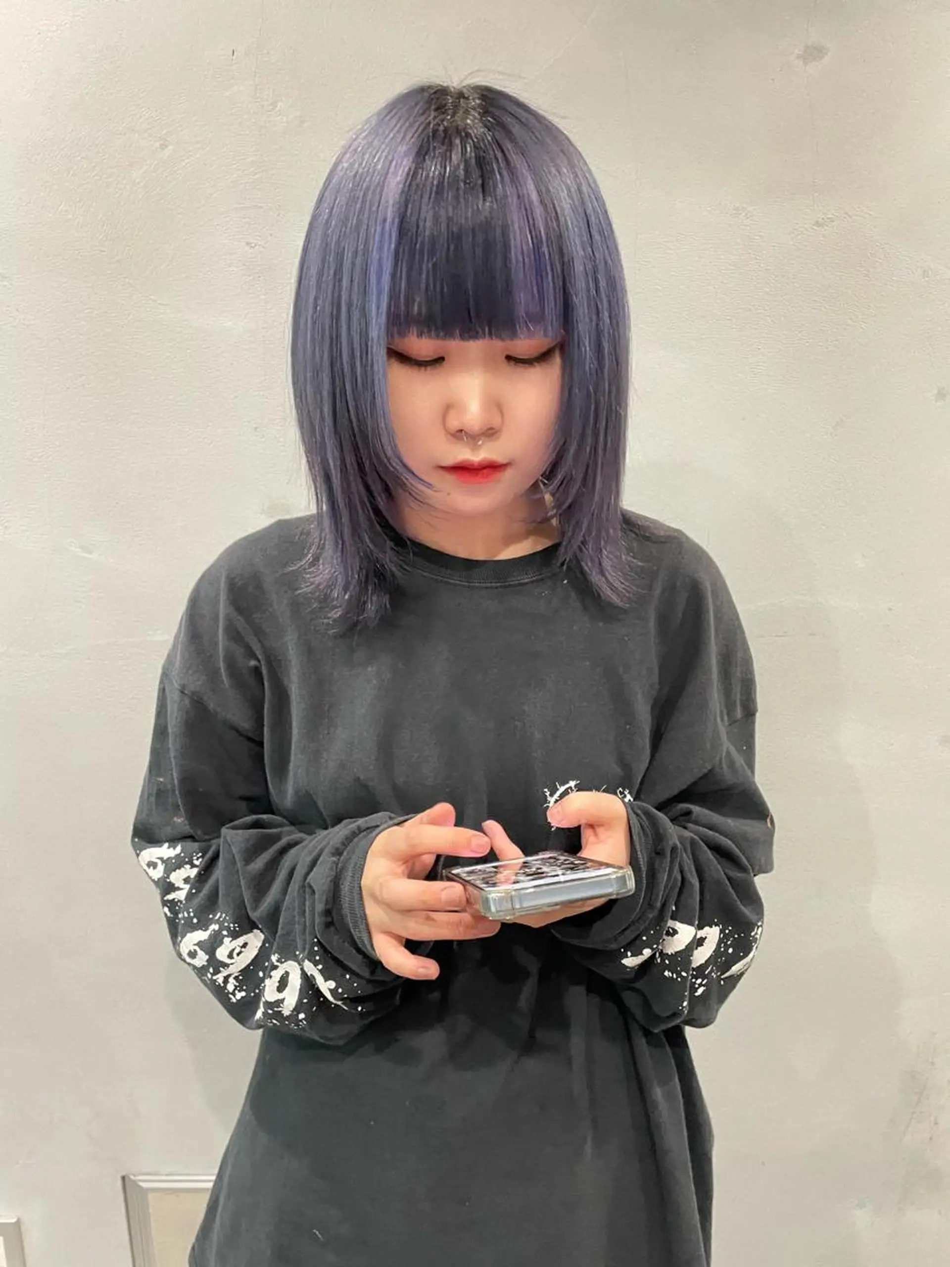 ミディアム カラー 原田 朱里のヘアスタイル