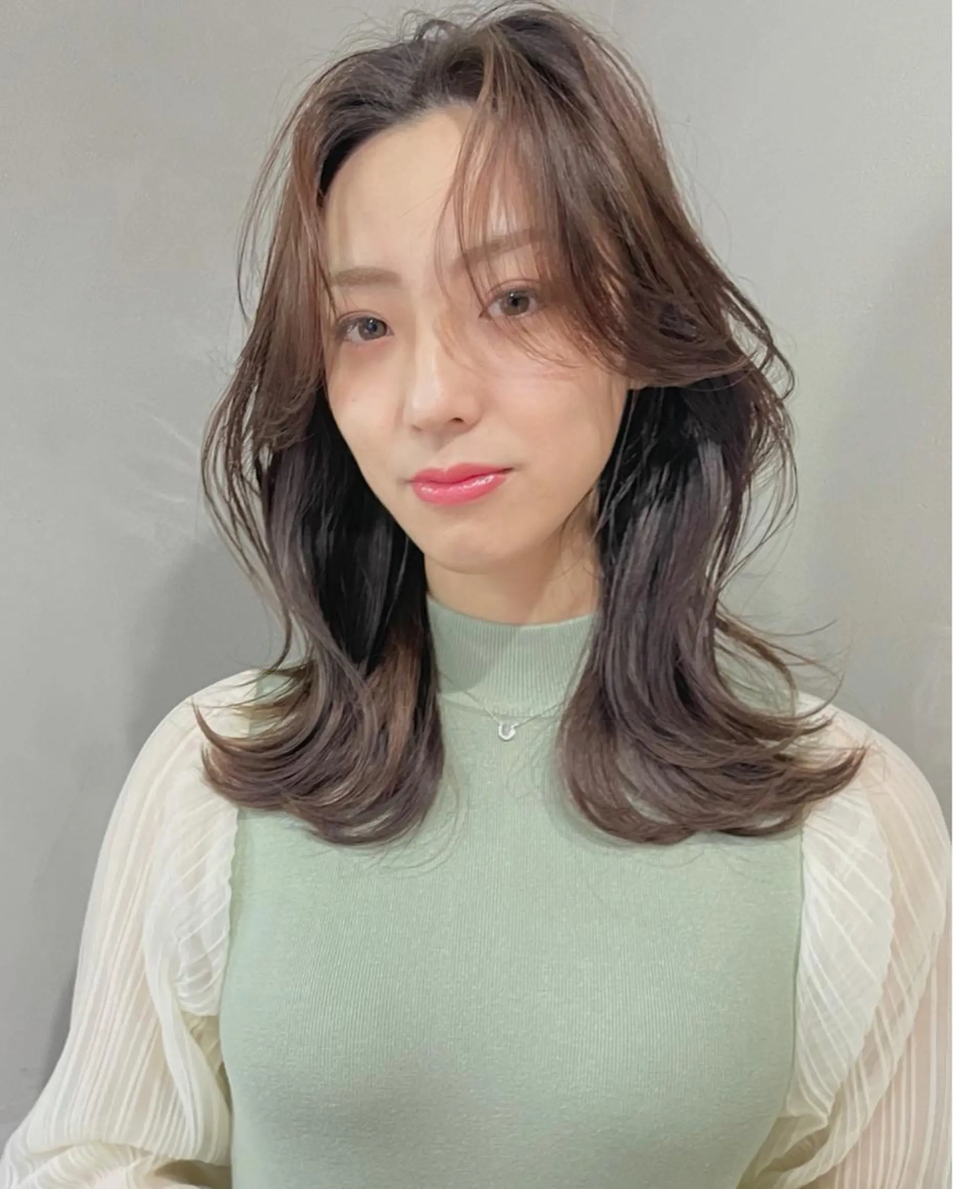 セミロング カット ヘアカラー トリートメント 韓国風/髪質改善 赤み消し✨junkiのヘアスタイル