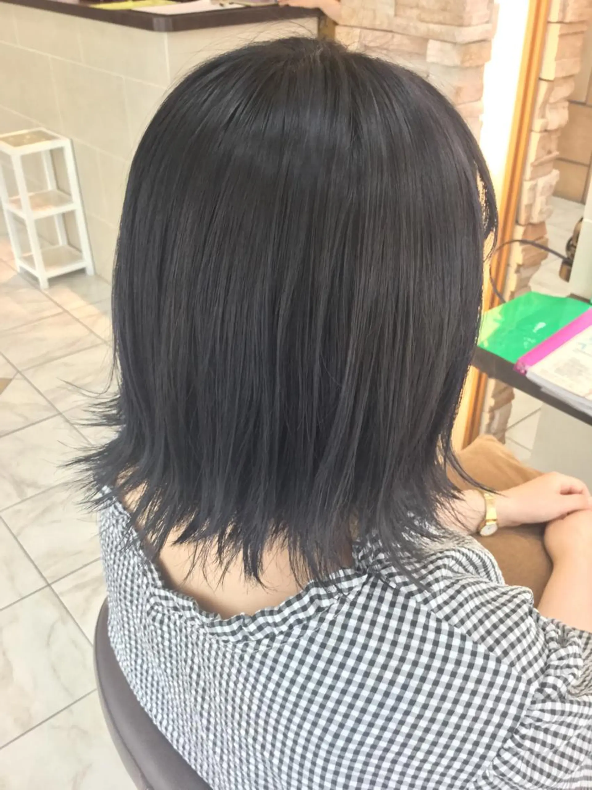 ミディアム カラー 野々山 直貴のヘアスタイル