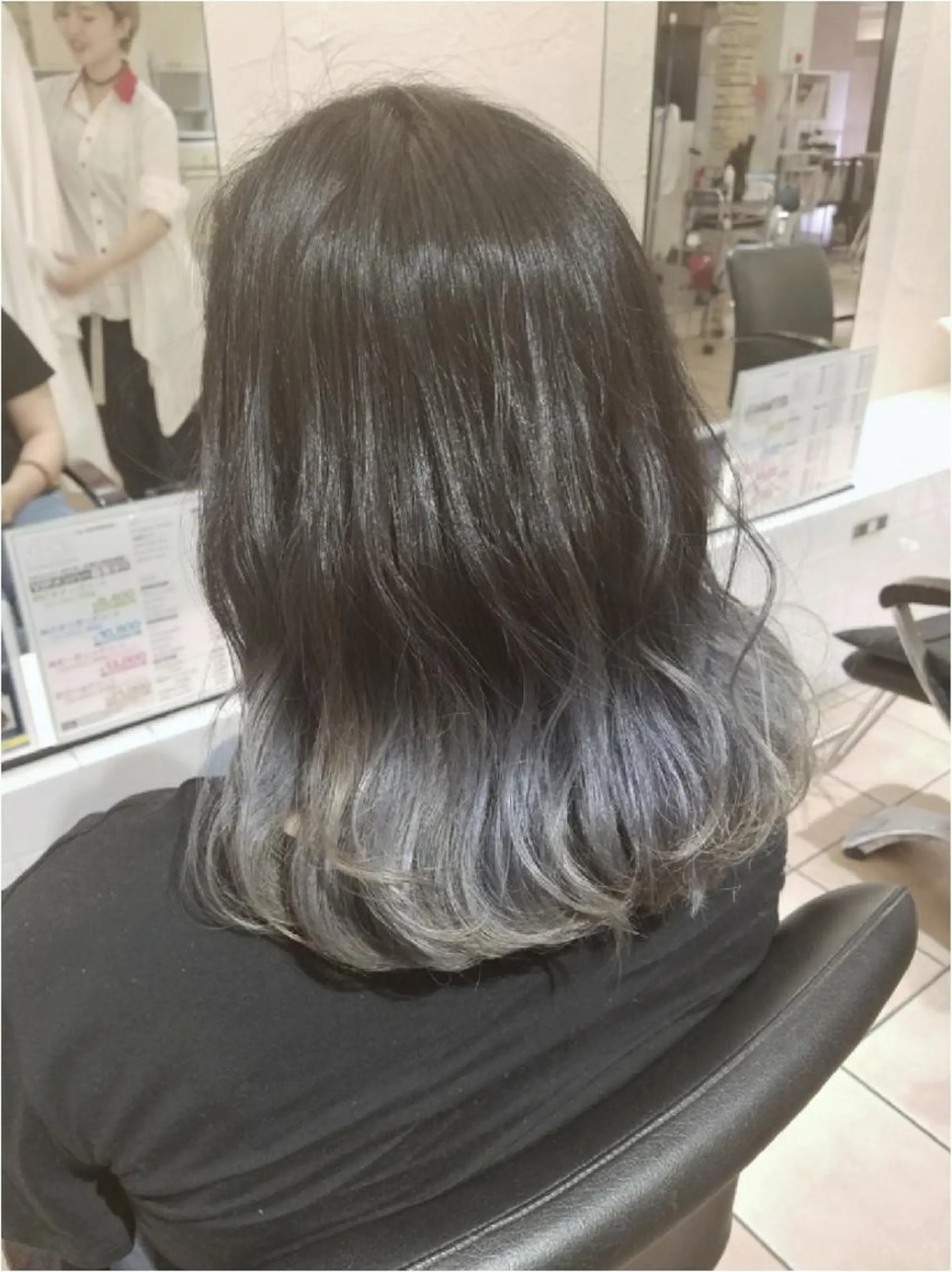 セミロング カラー ヘアアレンジ グレージュ 【髪質改善美容師】t occa茨木篠原健太のヘアスタイル