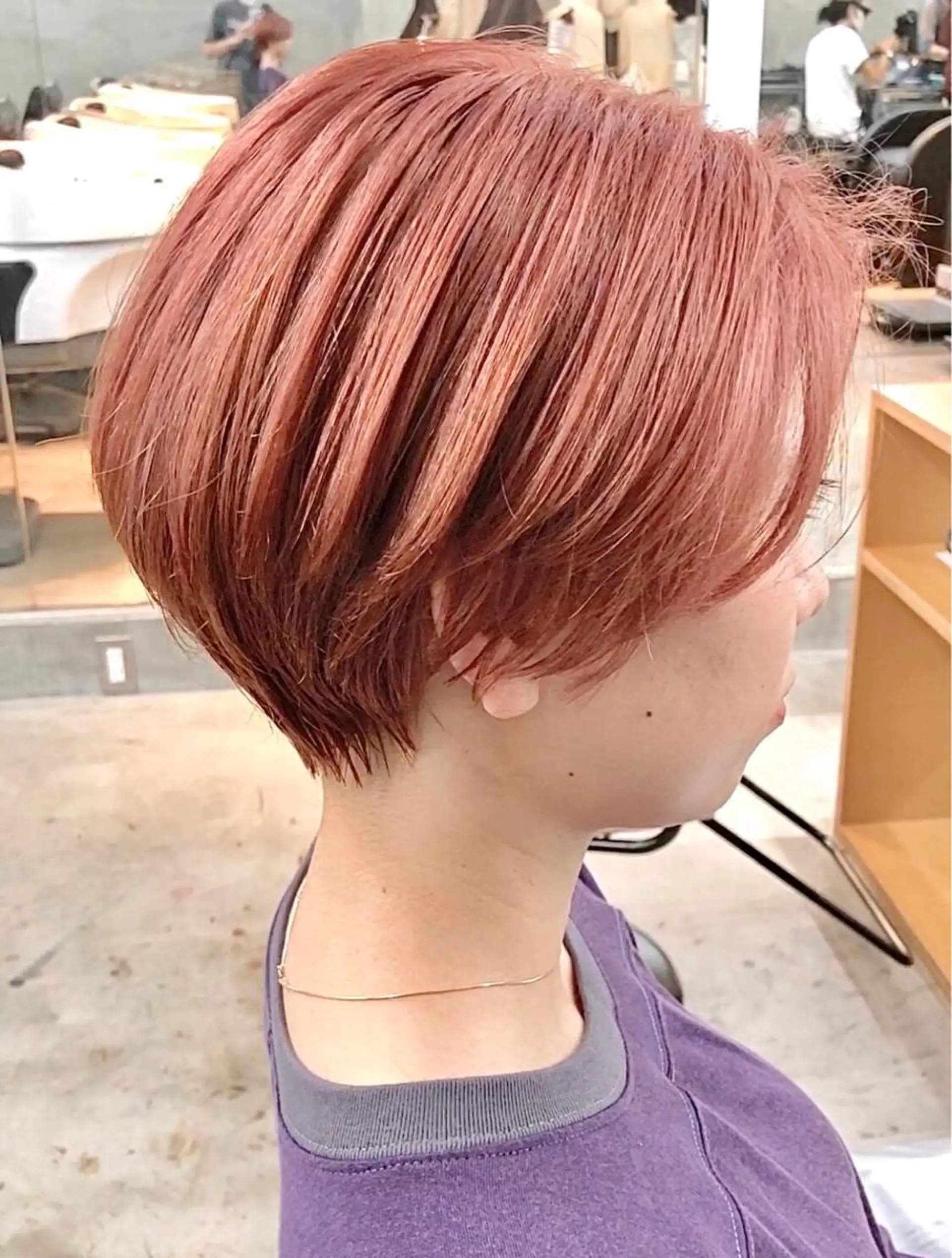 ショート カラー ハンサムショート アッシュ ピンクカラー ピンクアッシュ ショートヘア ショート・ボブ 徳竹淳一のヘアスタイル