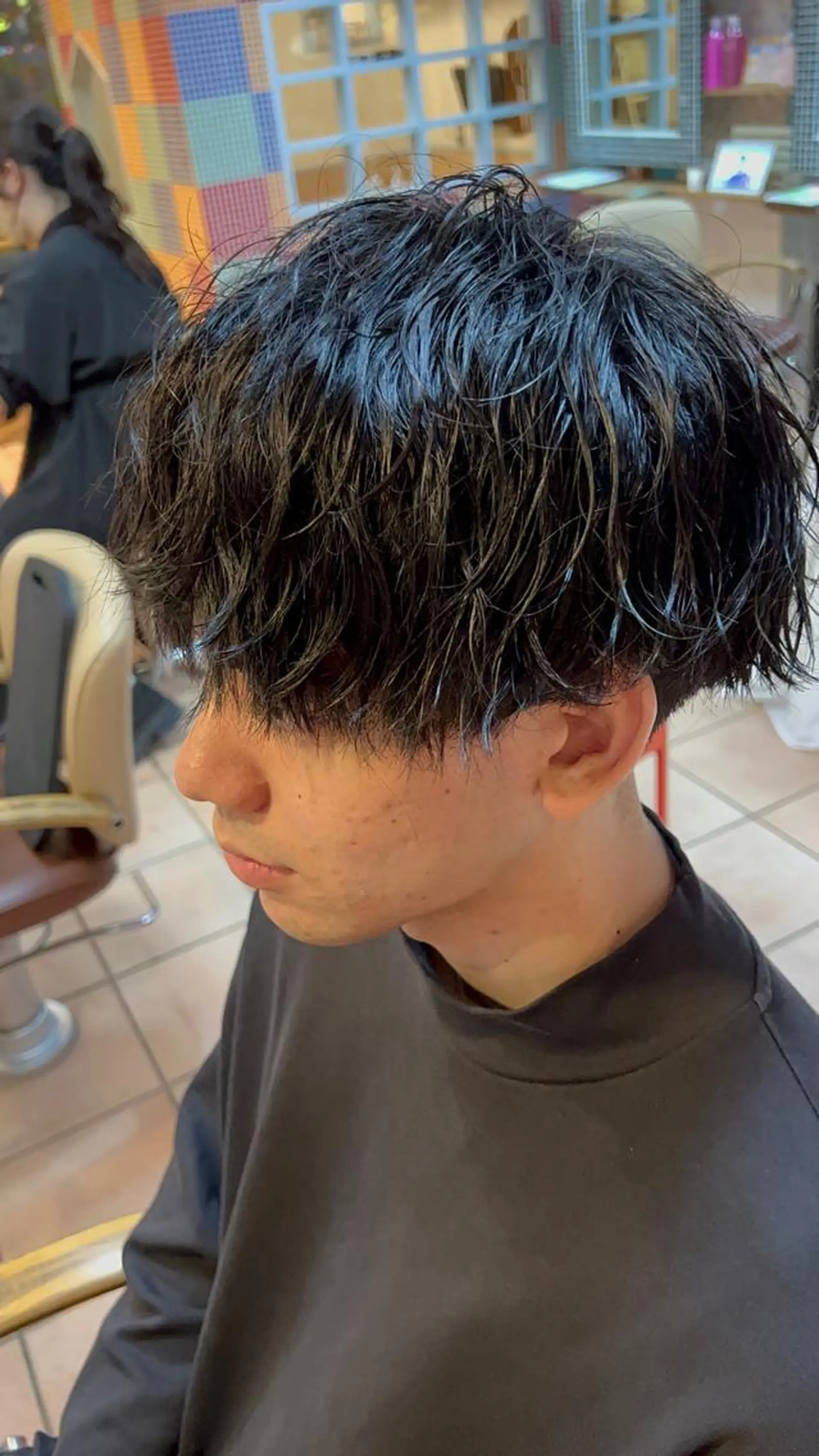 ショート パーマ メンズ カット パーマ トリートメント 朝3分でキマる 村上陸のヘアスタイル