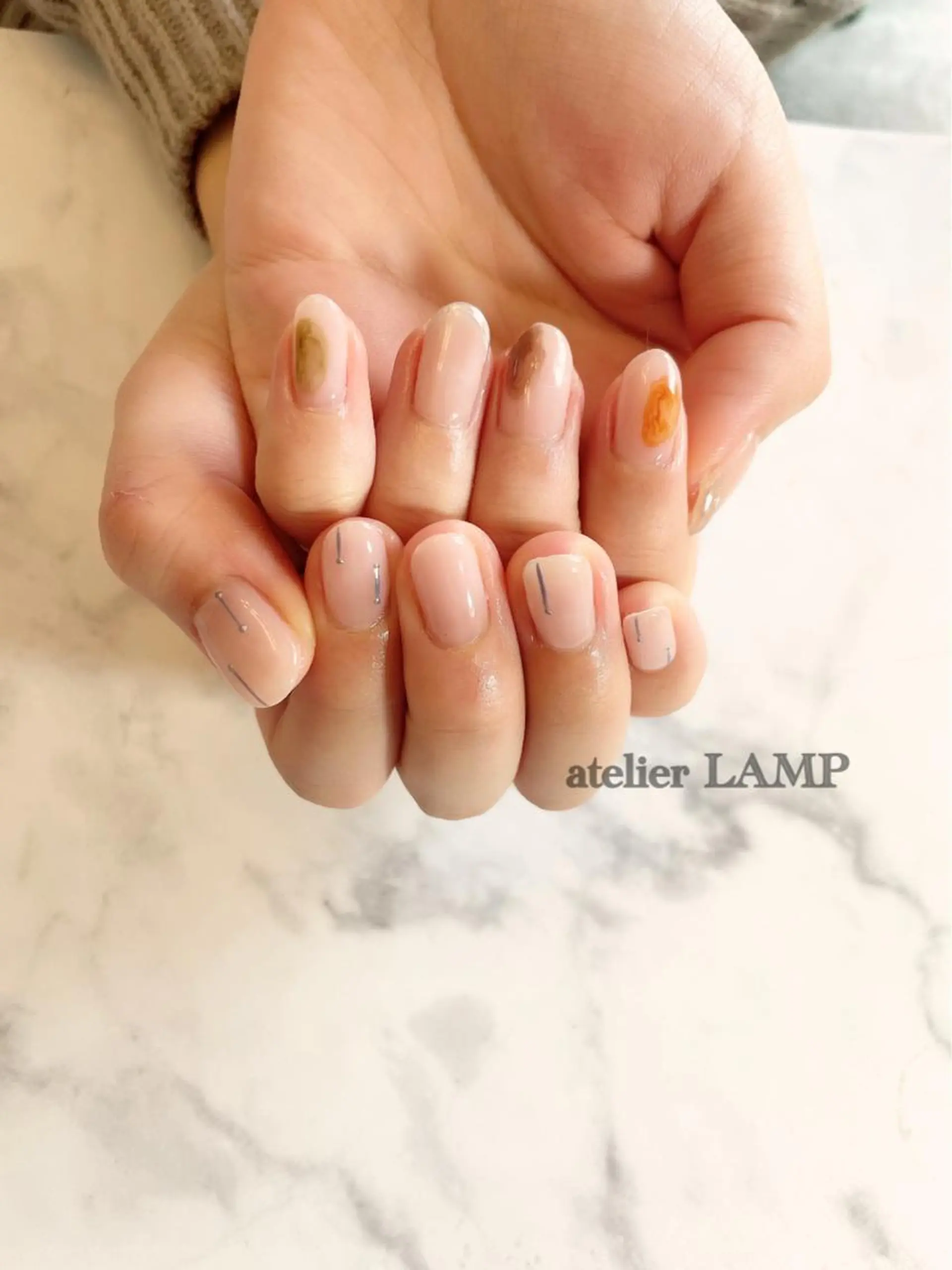 ネイル 持ち込み ニュアンスネイル シンプルネイル NANA no artのネイルデザイン