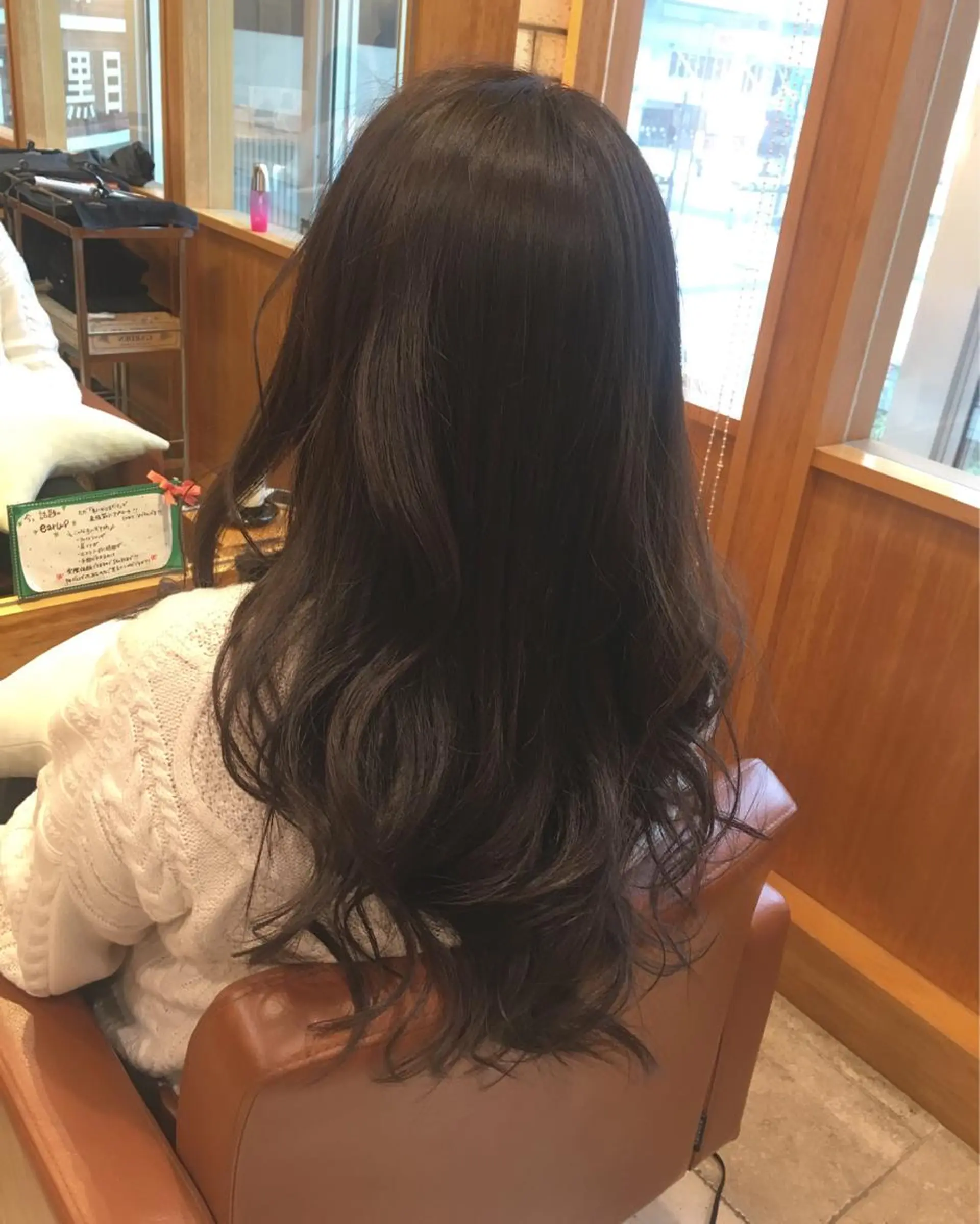 ロング カラー ヘアアレンジ アッシュ ベージュカラー 清水 まなのマツエク・マツパデザイン
