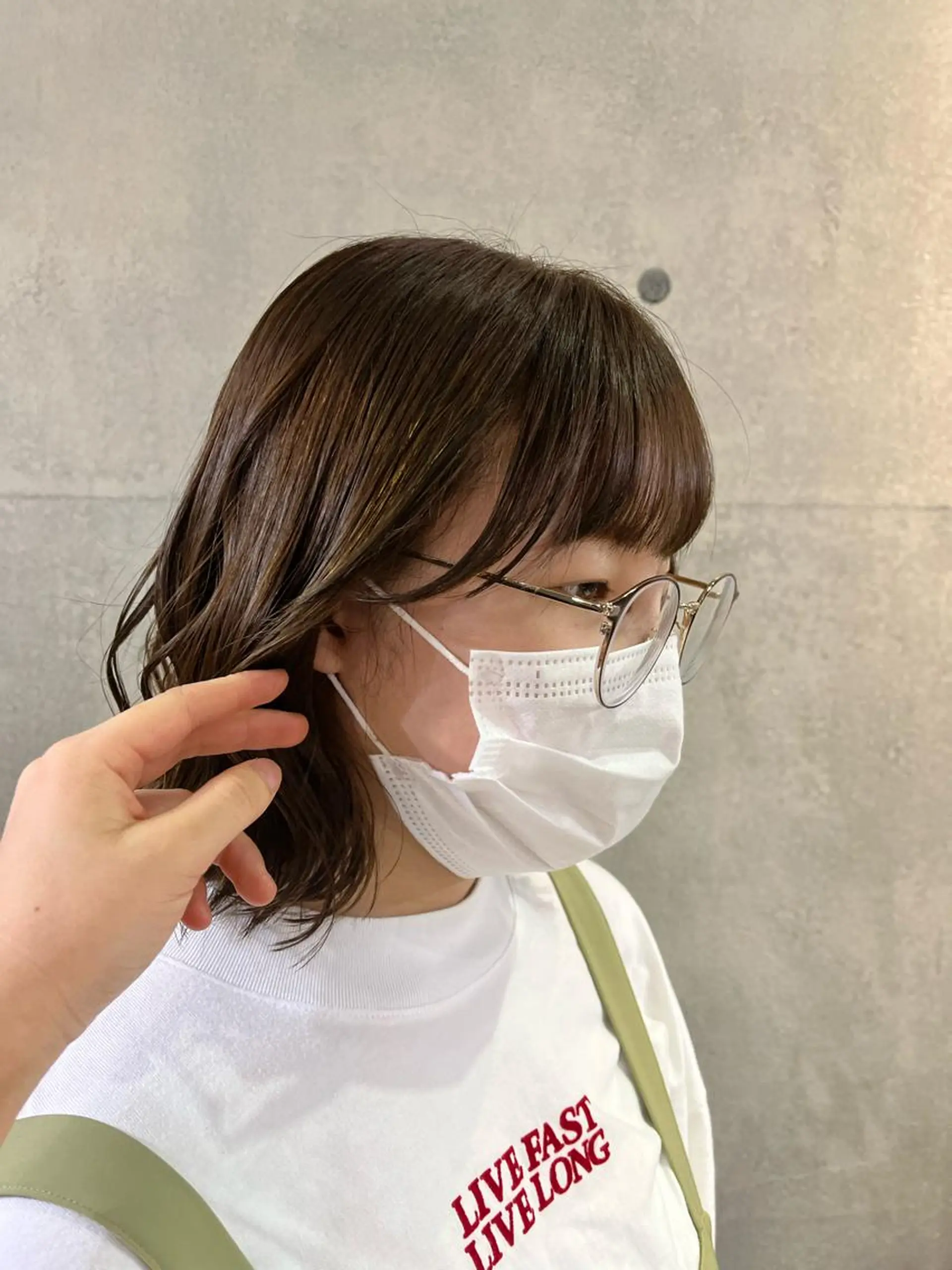 ミディアム 無料カットモデル ユナのヘアスタイル