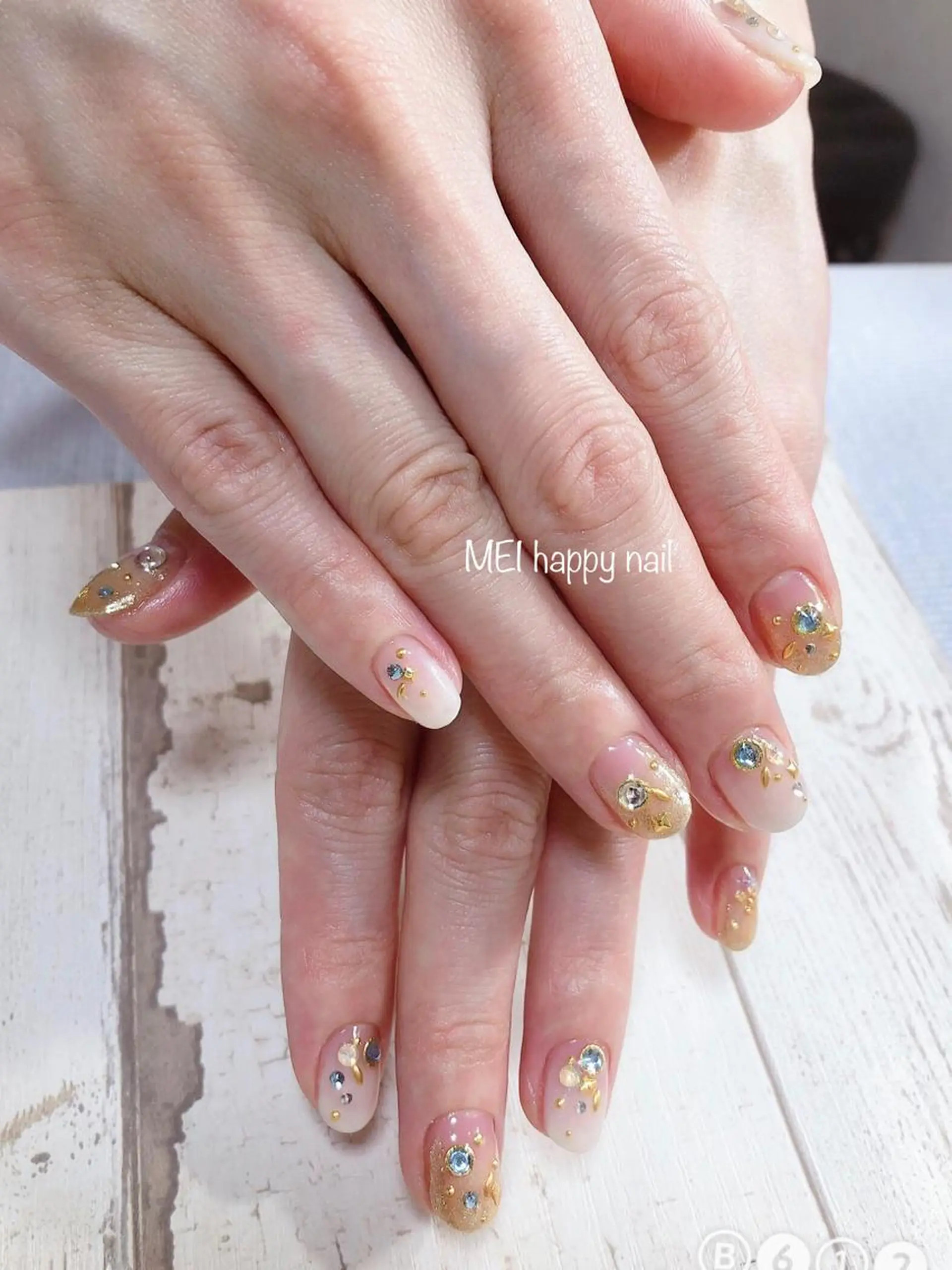 ネイル 北浦和 自爪育成ケアのネイルデザイン