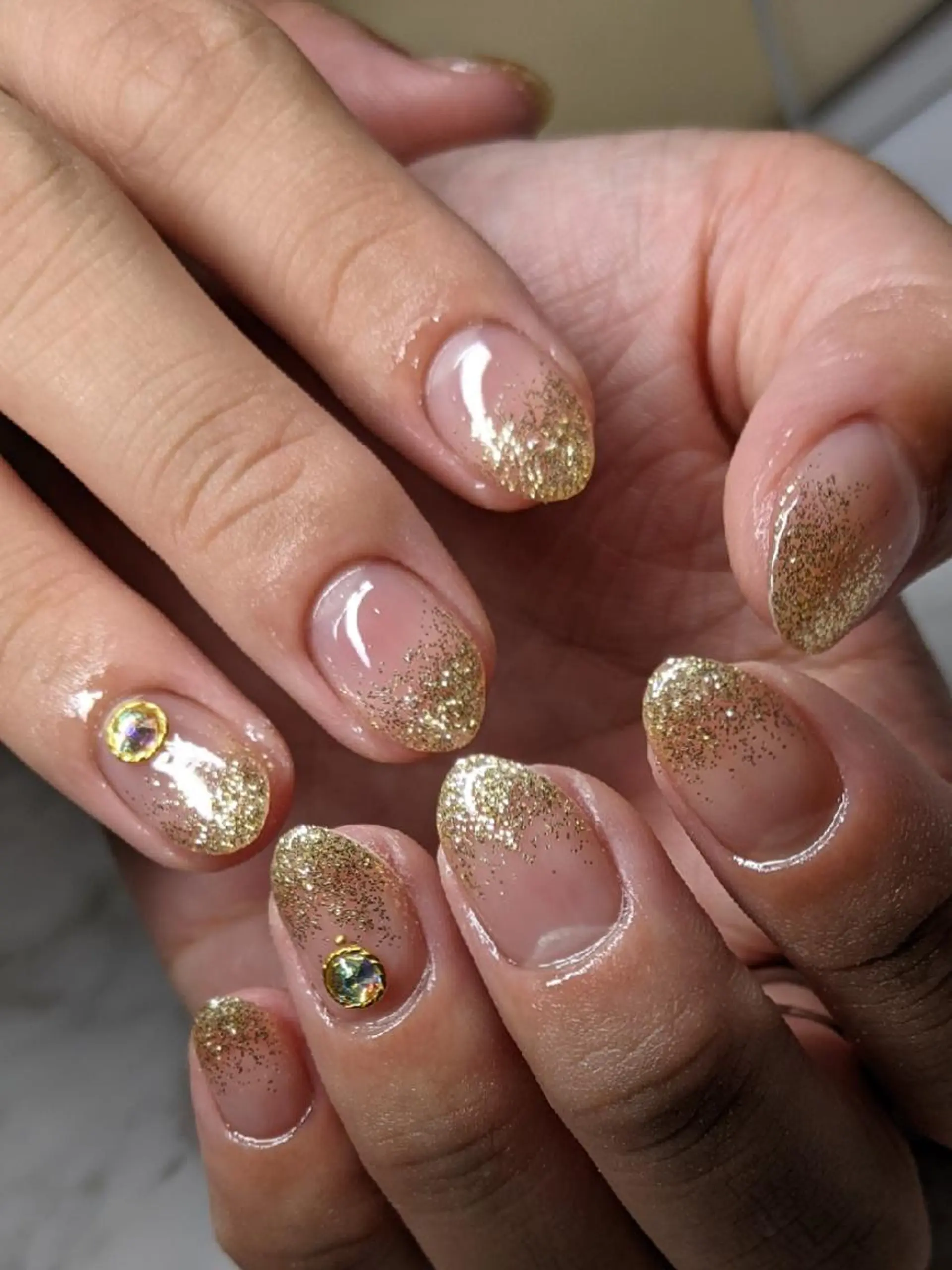 ネイル アートネイル グラデーション ラメ(グリッター) ラメグラデーション Beaute Pure_Mのネイルデザイン