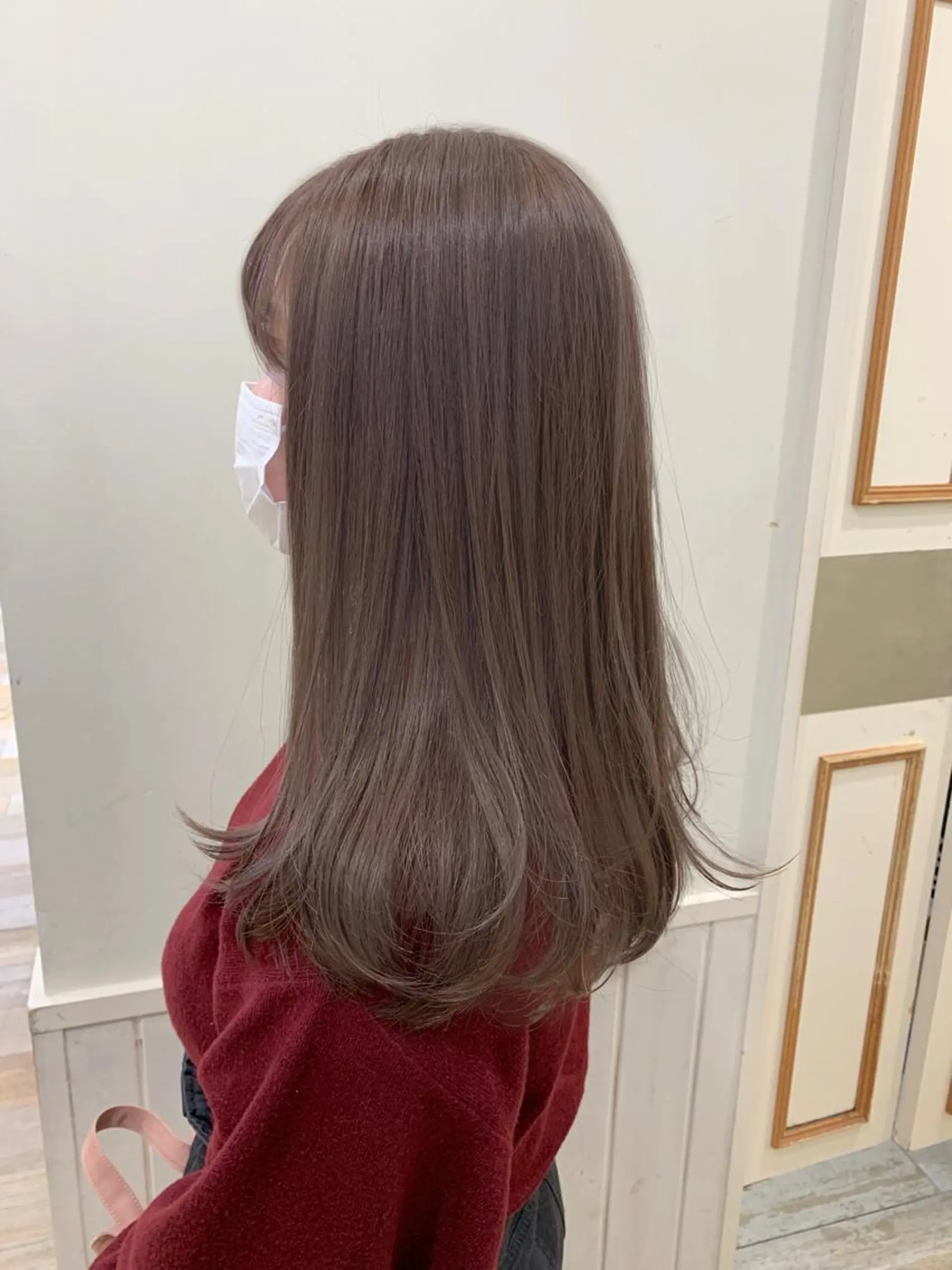 セミロング カラー カット ヘアカラー トリートメント ぱつっとボブ/ 小野あかねのヘアスタイル