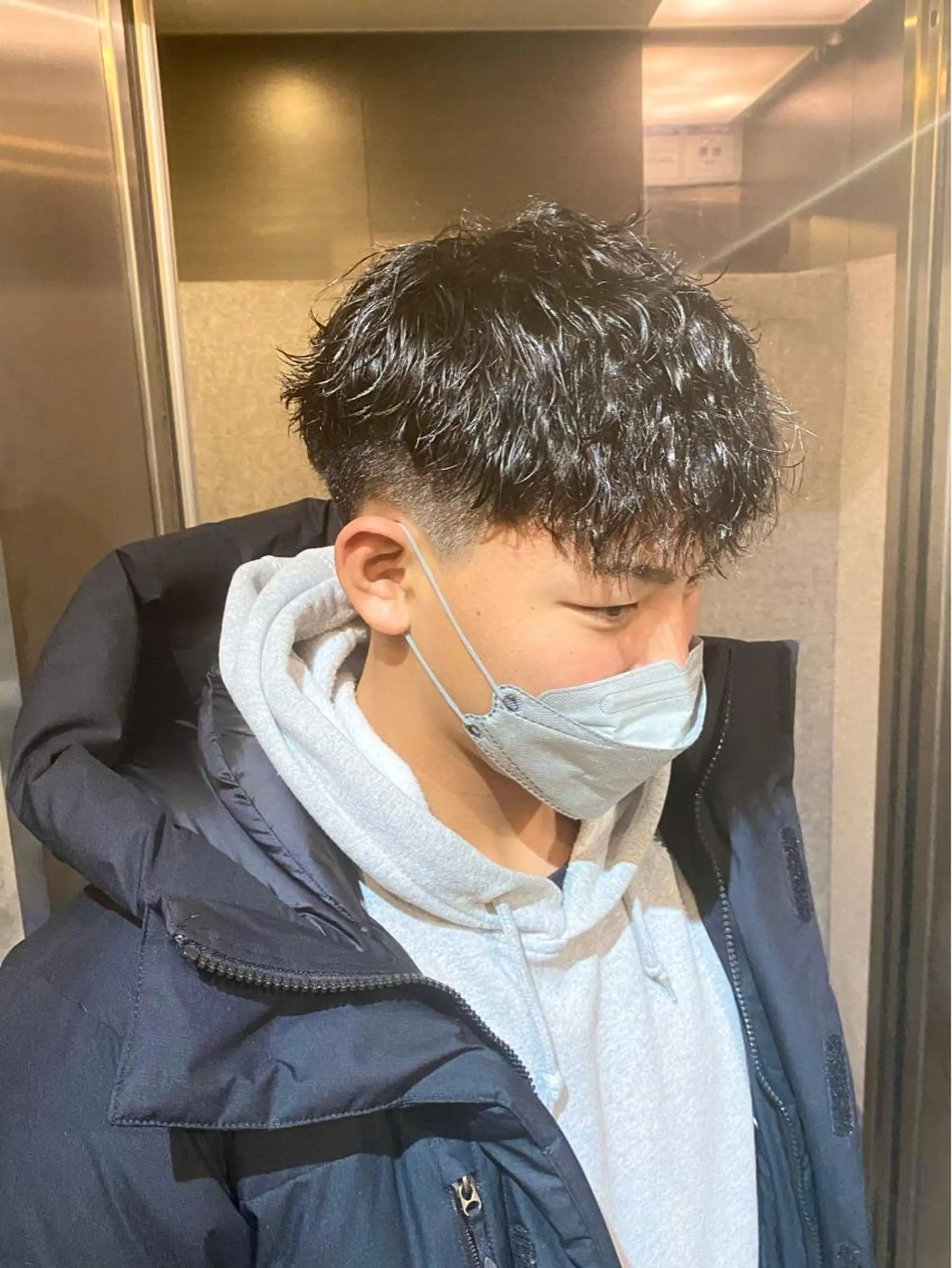 ショート パーマ メンズ カット パーマ Agu hair lore沼館店所属・八戸パーマ/メンズパ ーマ/シンゴ。のヘアスタイル