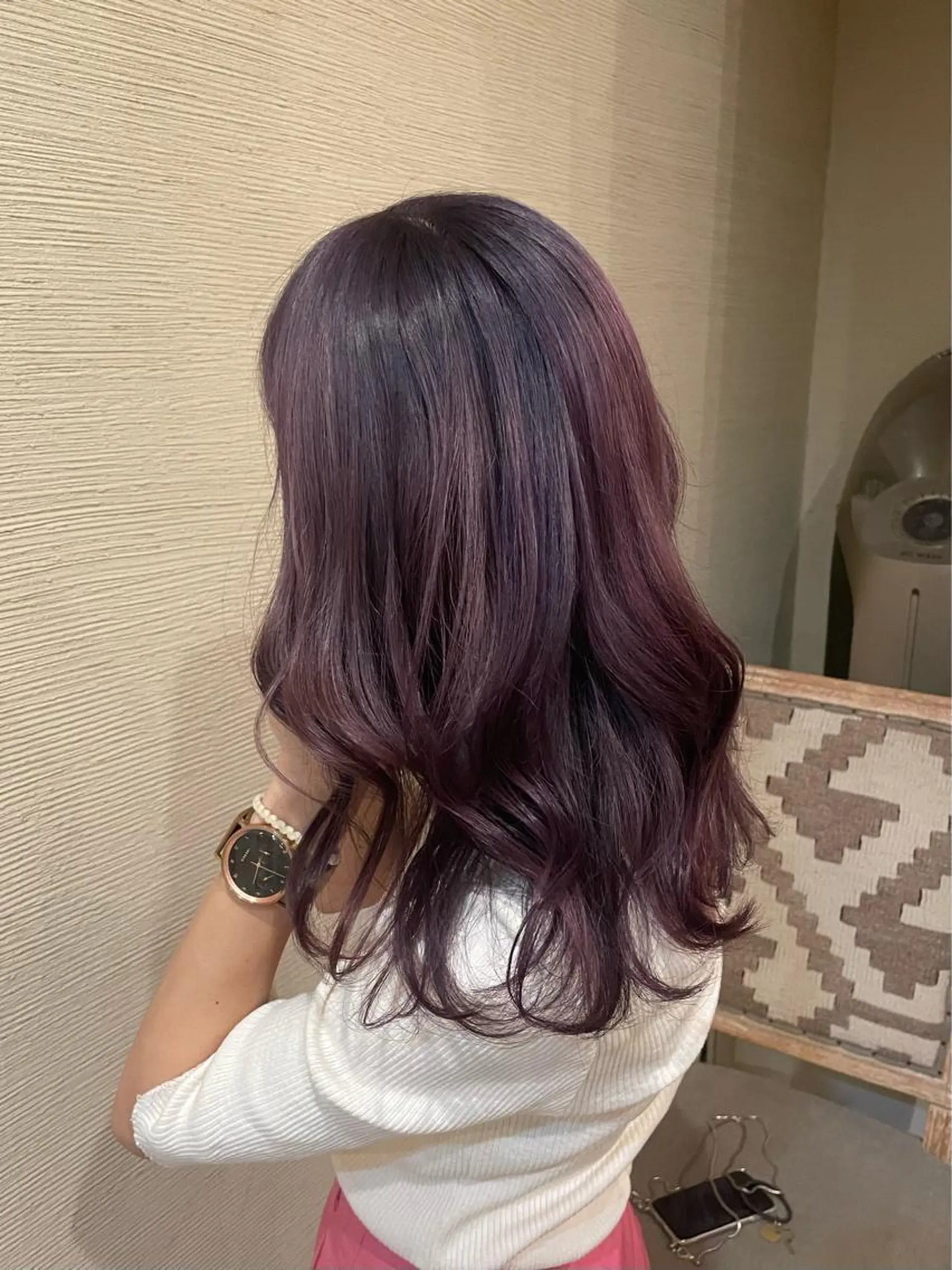 カラー ラベンダーカラー ヘアカラー トリートメント 木村 一葵のヘアスタイル