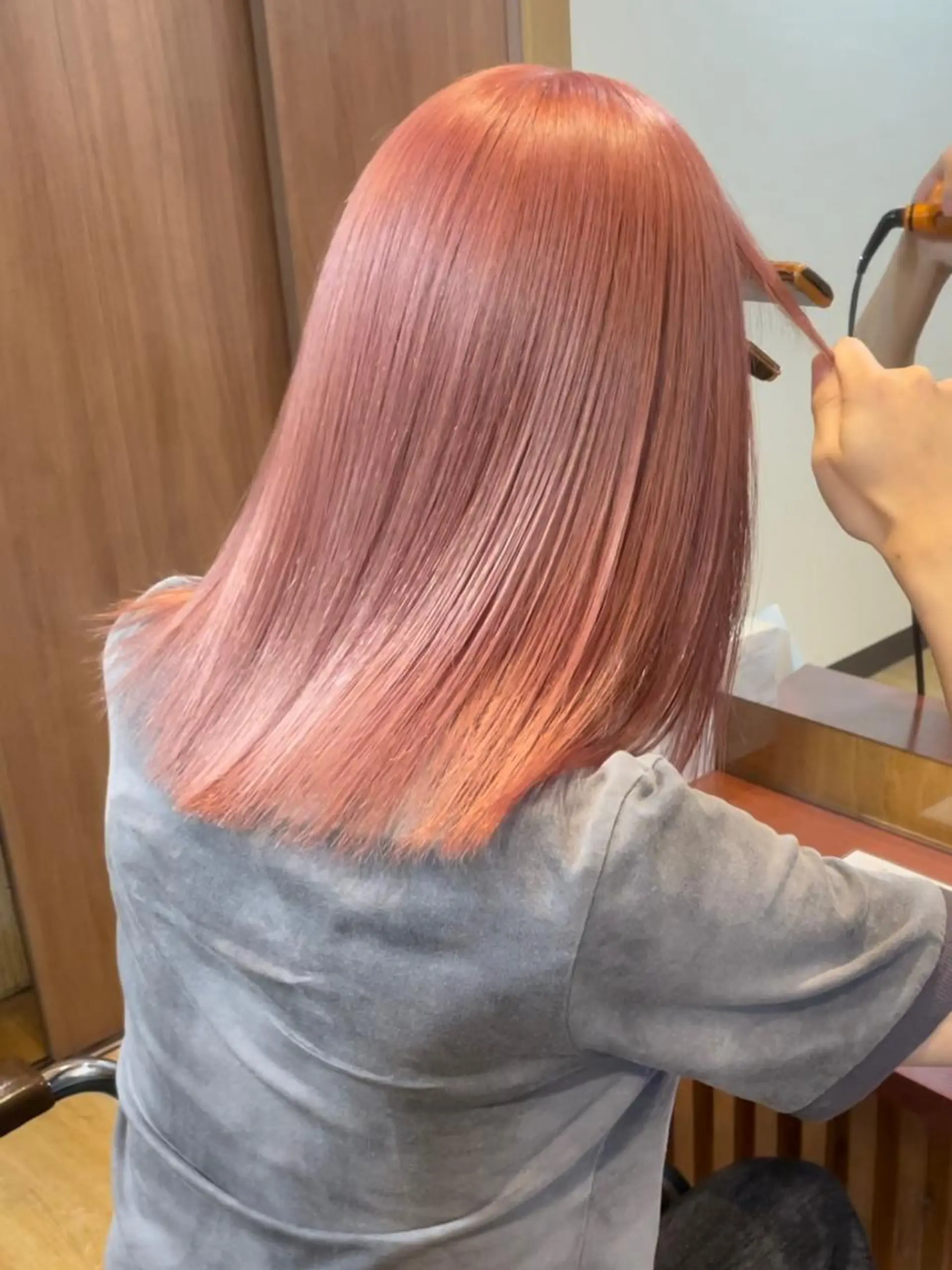 ミディアム カラー ベージュカラー ブリーチ 透明感カラー ピンクカラー ホワイトベージュ senjyu GINZA所属・バレイヤージュ/ハイ ライト/庄司鉄平のヘアスタイル