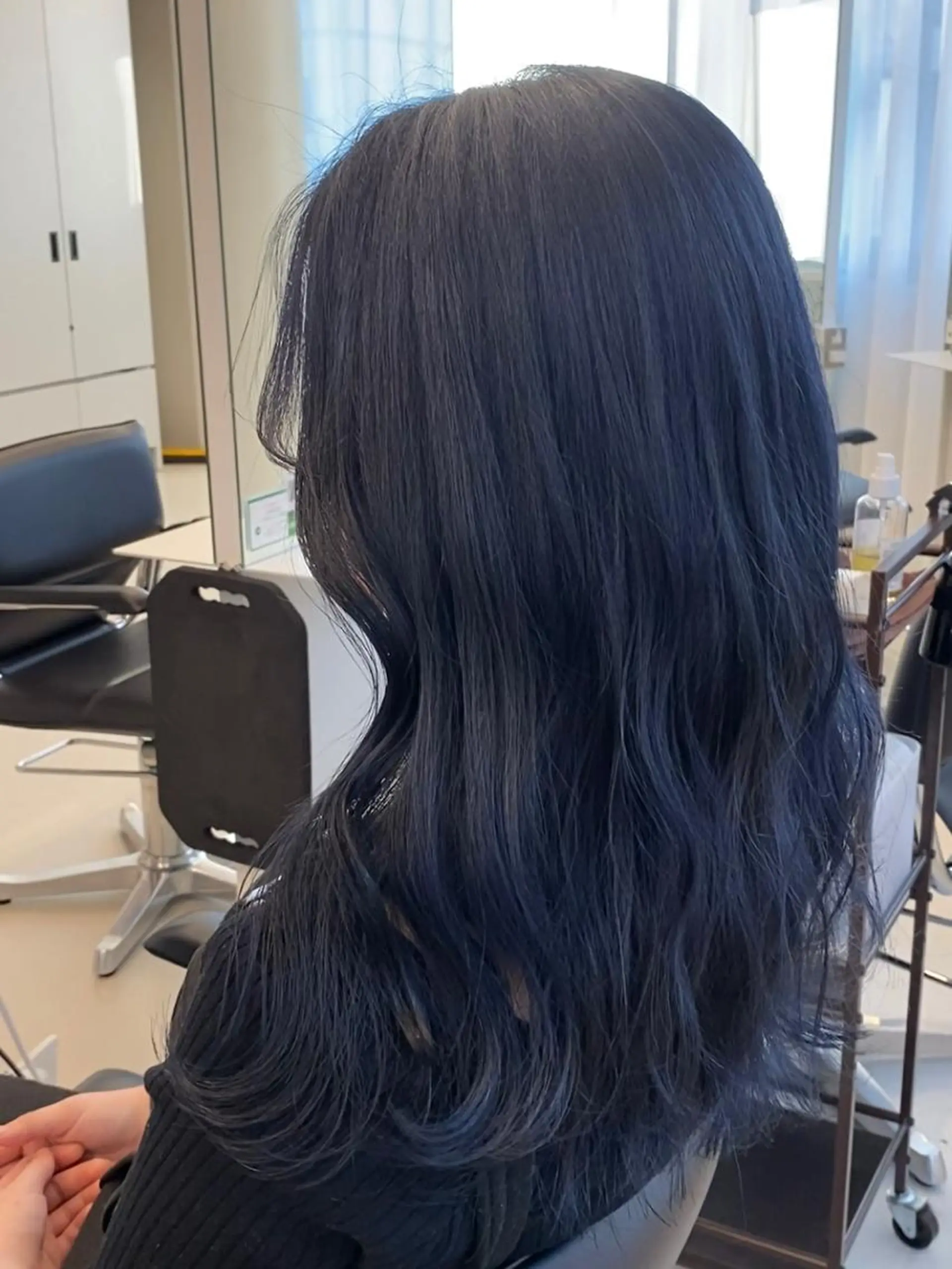 セミロング カラー ヘアアレンジ ブルーカラー ネイビーカラー 韓国風ヘア オルチャンヘア Eleanor池袋東口2nd所属・池袋/韓国レイヤー 💗🐇amiのヘアスタイル