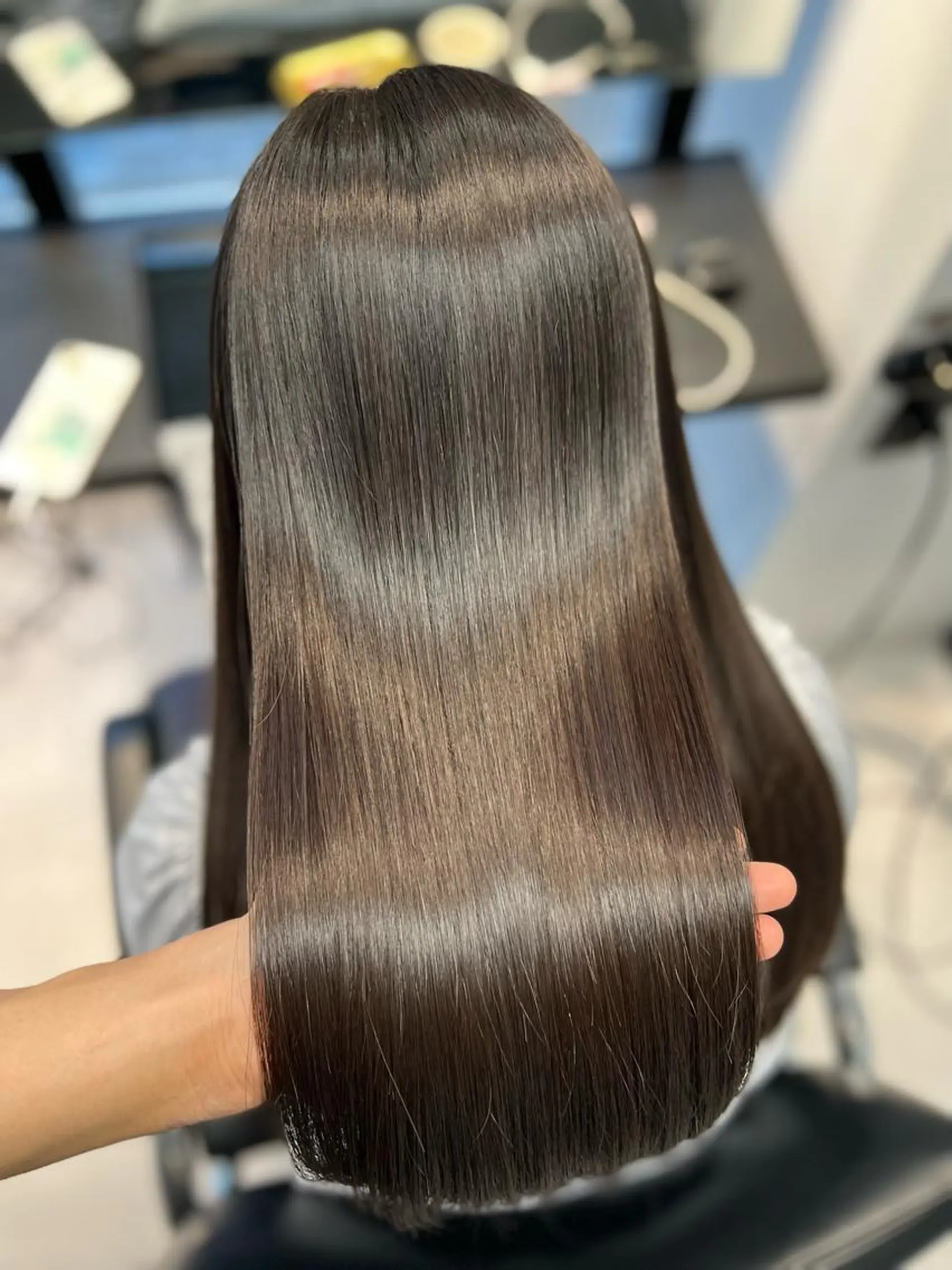 ロング トリートメント 縮毛矯正　野口 恵のヘアスタイル