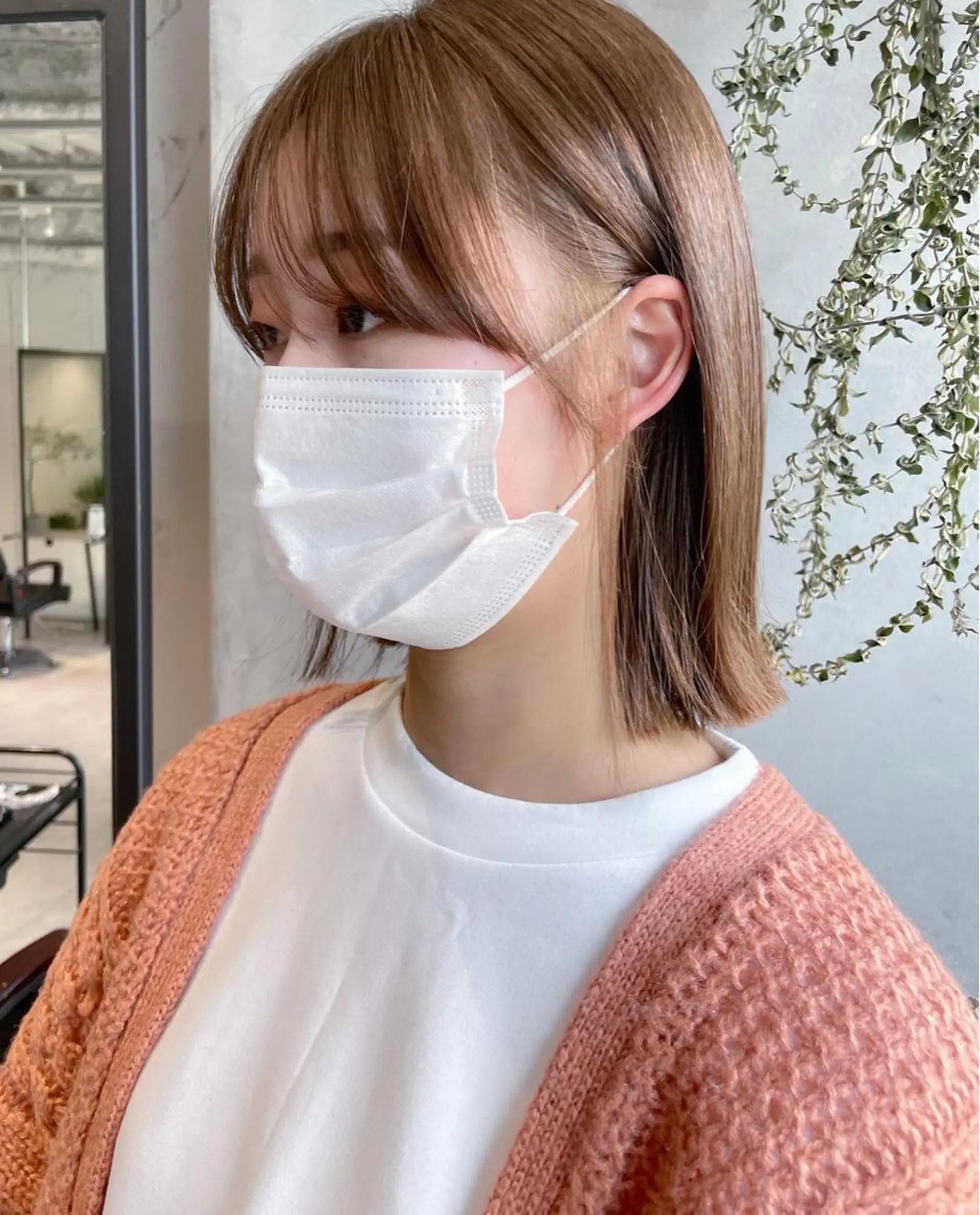 ショート カット ヘアカラー トリートメント 美髪矯正/艶カラー ボブ/栄/鐘ヶ江純也のヘアスタイル