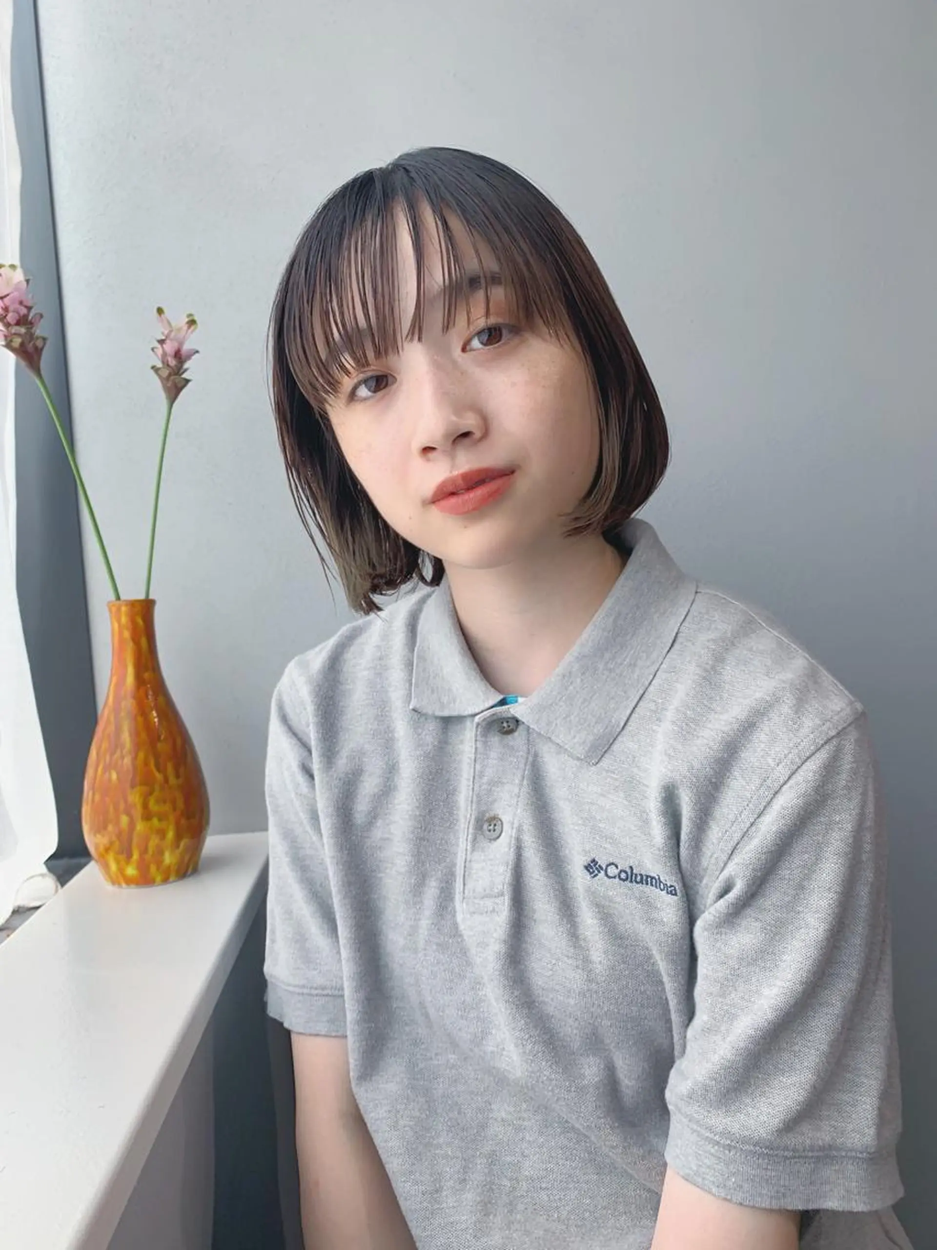 ショート カラー ボブパーマコテ巻き風 パーマNo1深江秀平のヘアスタイル