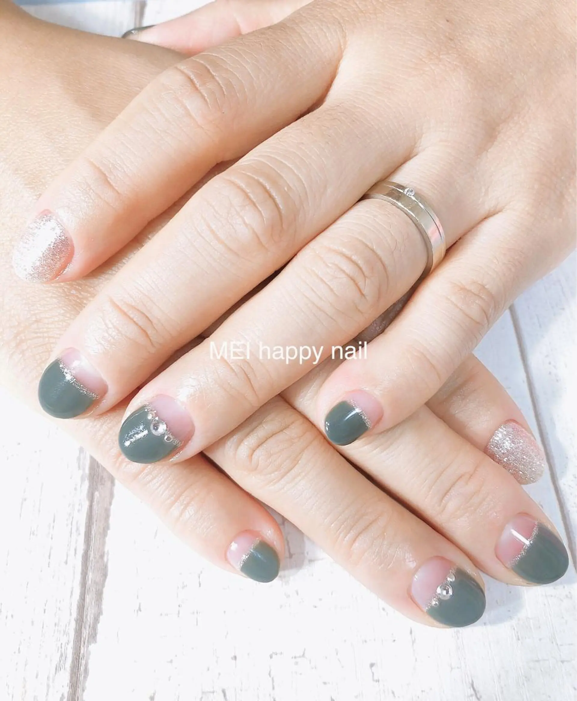 ネイル ハンドケア 北浦和 自爪育成ケアのネイルデザイン