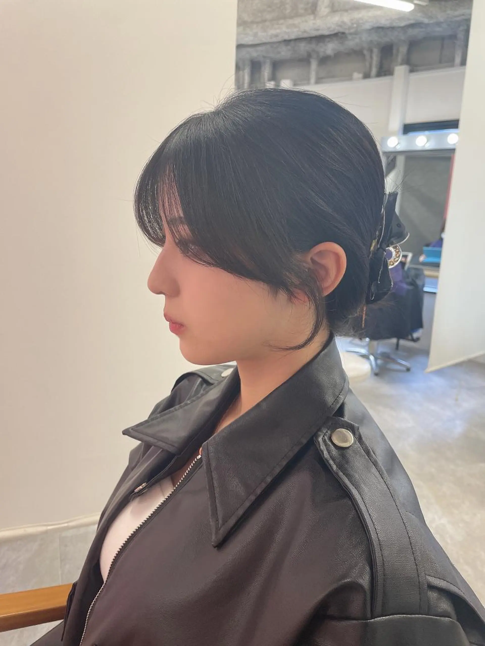 ロング 顔周りカット 伸ばしかけ Hana ♡ marshu梅田のヘアスタイル