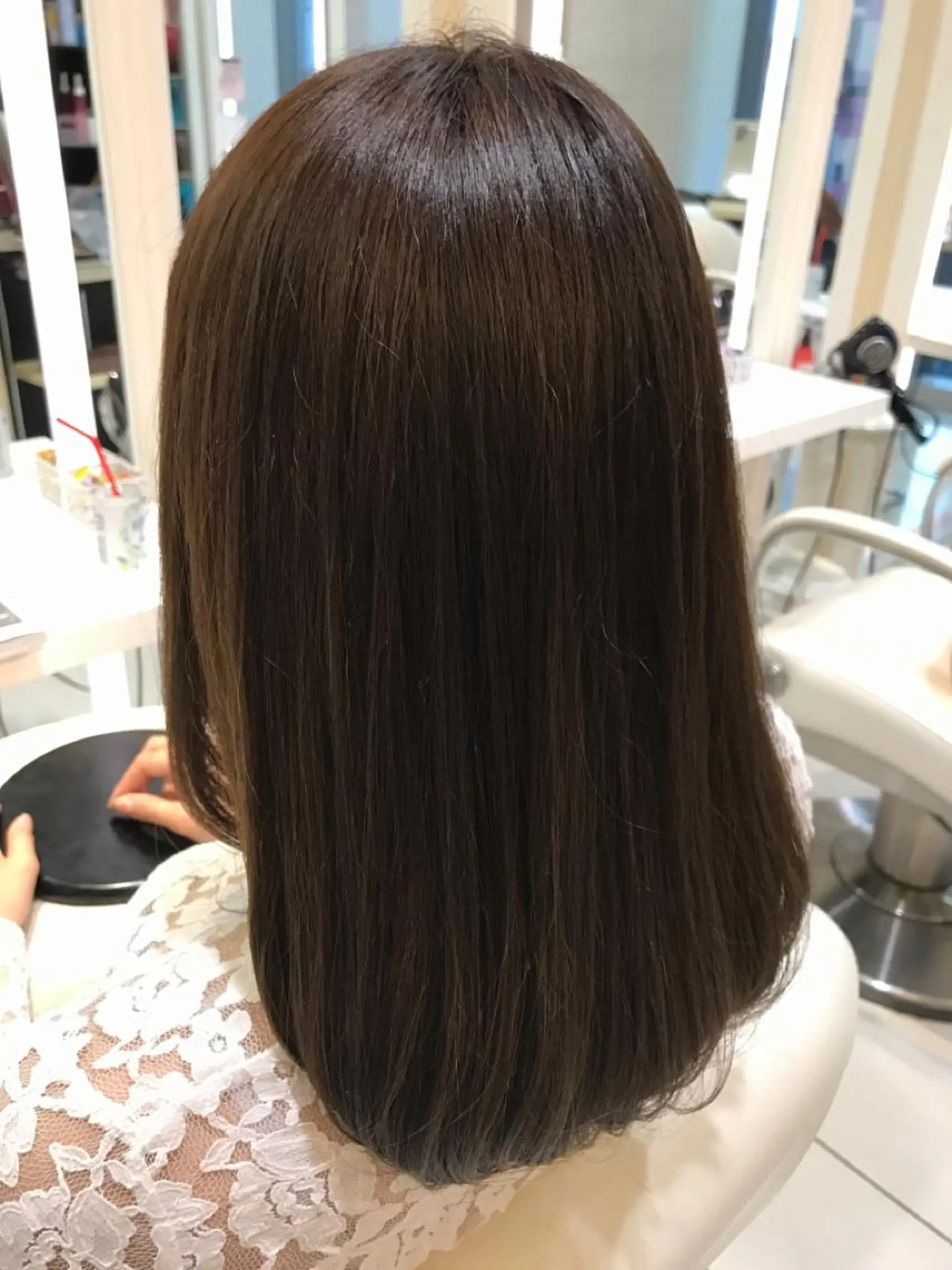 ミディアム 💎小顔前髪&髪質 改善カラー💎片桐のヘアスタイル