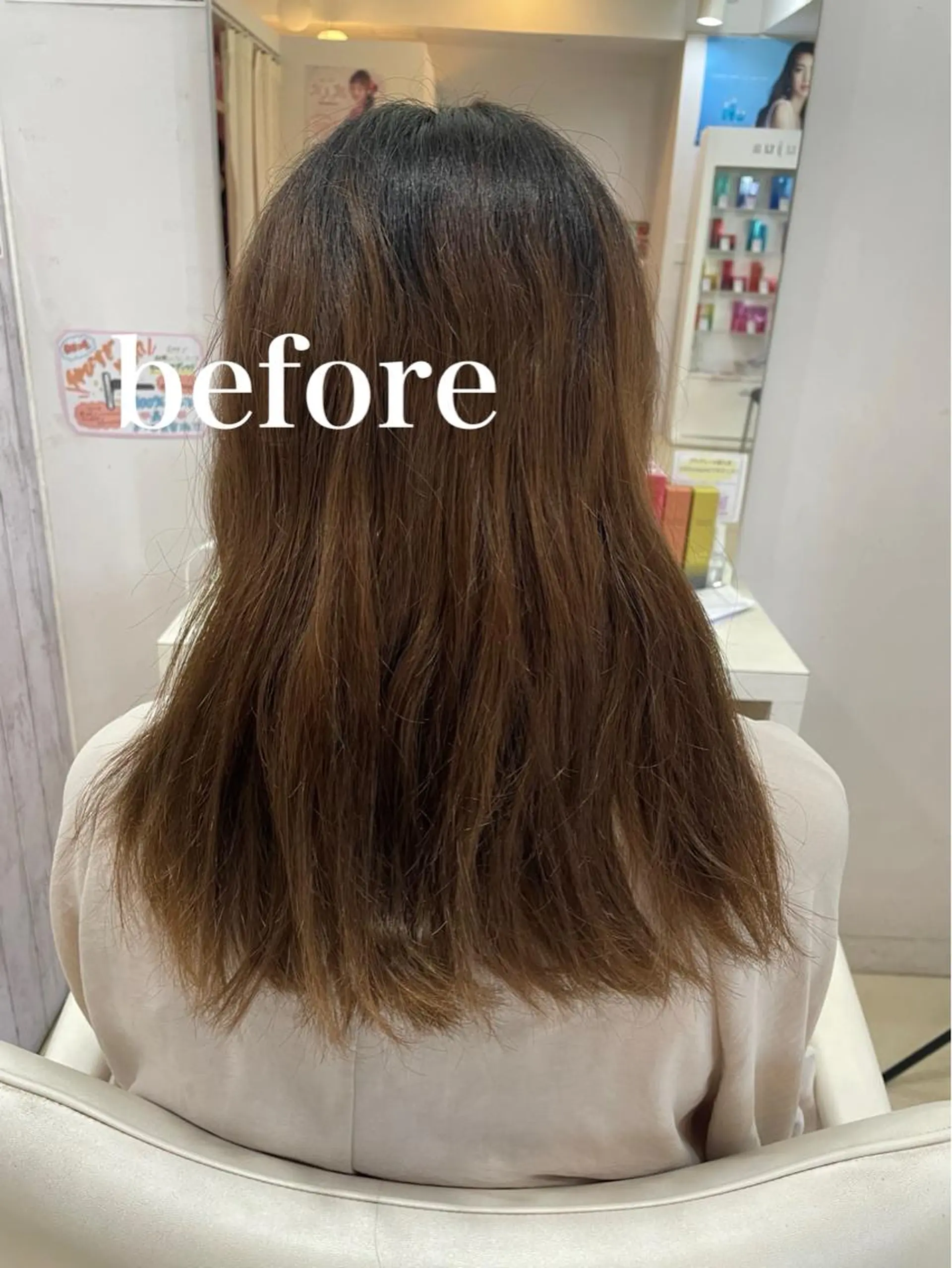 セミロング 【髪質改善カラー】 瀧田嵐士🇰🇷のヘアスタイル