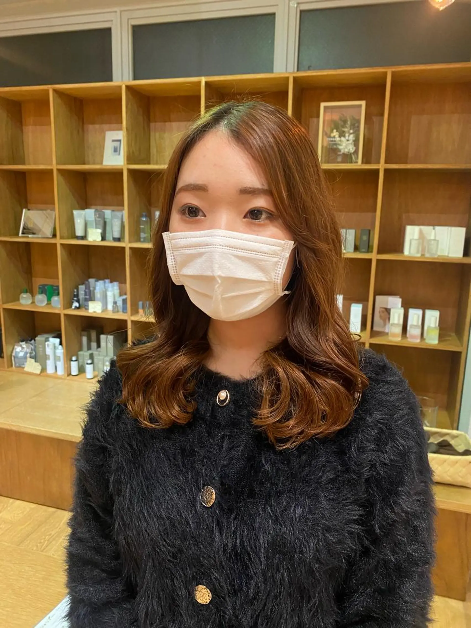 ミディアム ミディアムパーマ 韓国風ヘア なみまきパーマ/ボブ パーマ🌼杉田 萌恵のヘアスタイル