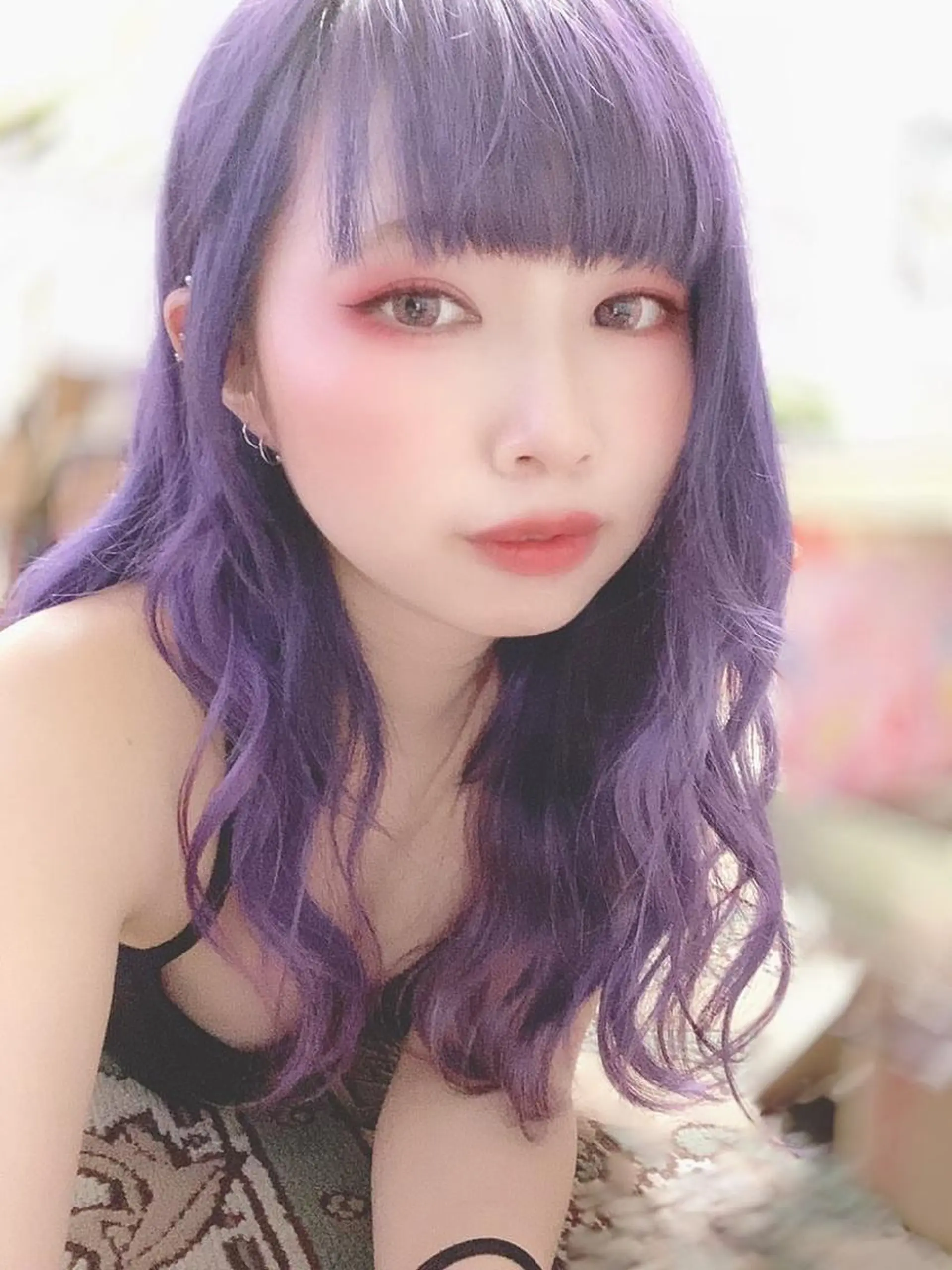 セミロング カラー ブリーチ ヘアカラー ヘアセット 韓国ヘア🤍髪質改善 🇰🇷AKANEのヘアスタイル