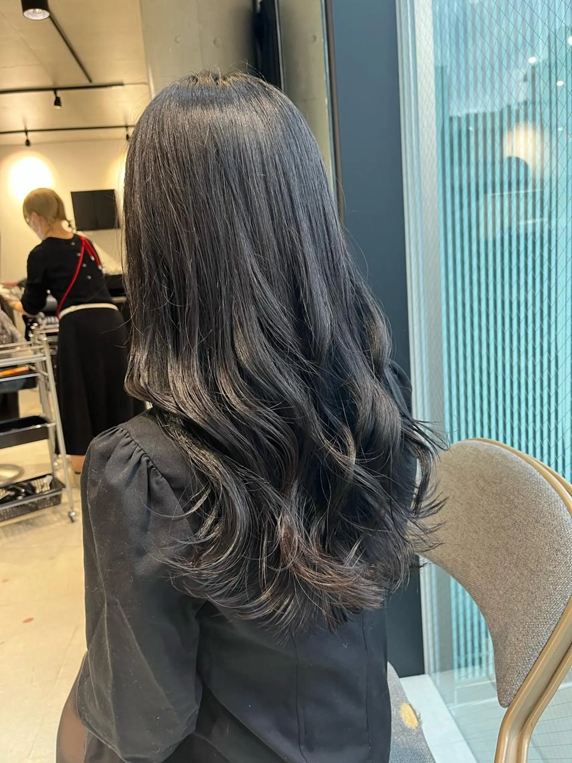 ミディアム カラー パーマ ヘアアレンジ カット ヘアカラー トリートメント 透明感/オリーブ/ グレージュ/YUKAのヘアスタイル