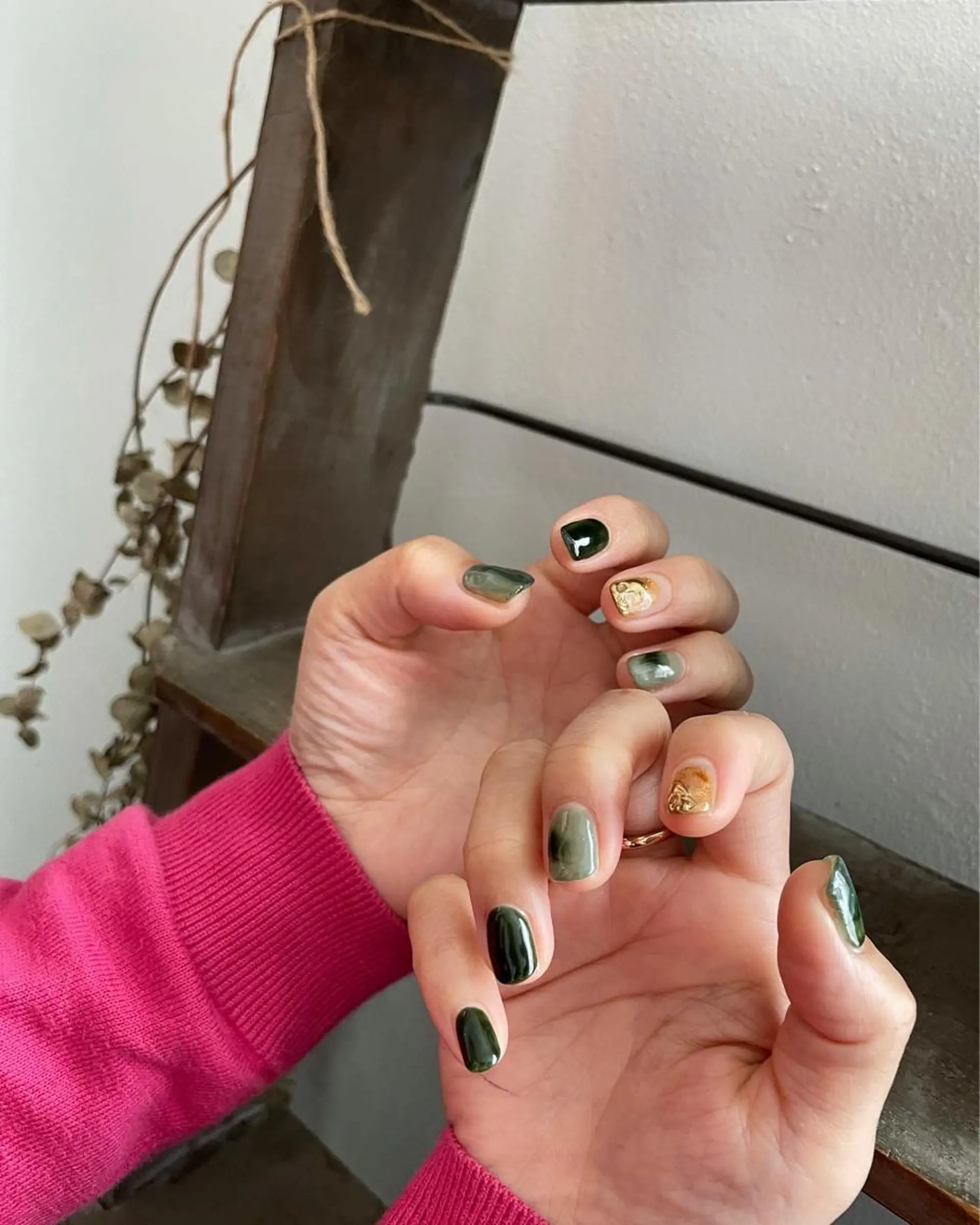 ネイル フットネイル ジェルネイル グリーン 氷ネイル・うるうるネイル 韓国ネイル 甲府市徳行 🧸prunelleのネイルデザイン