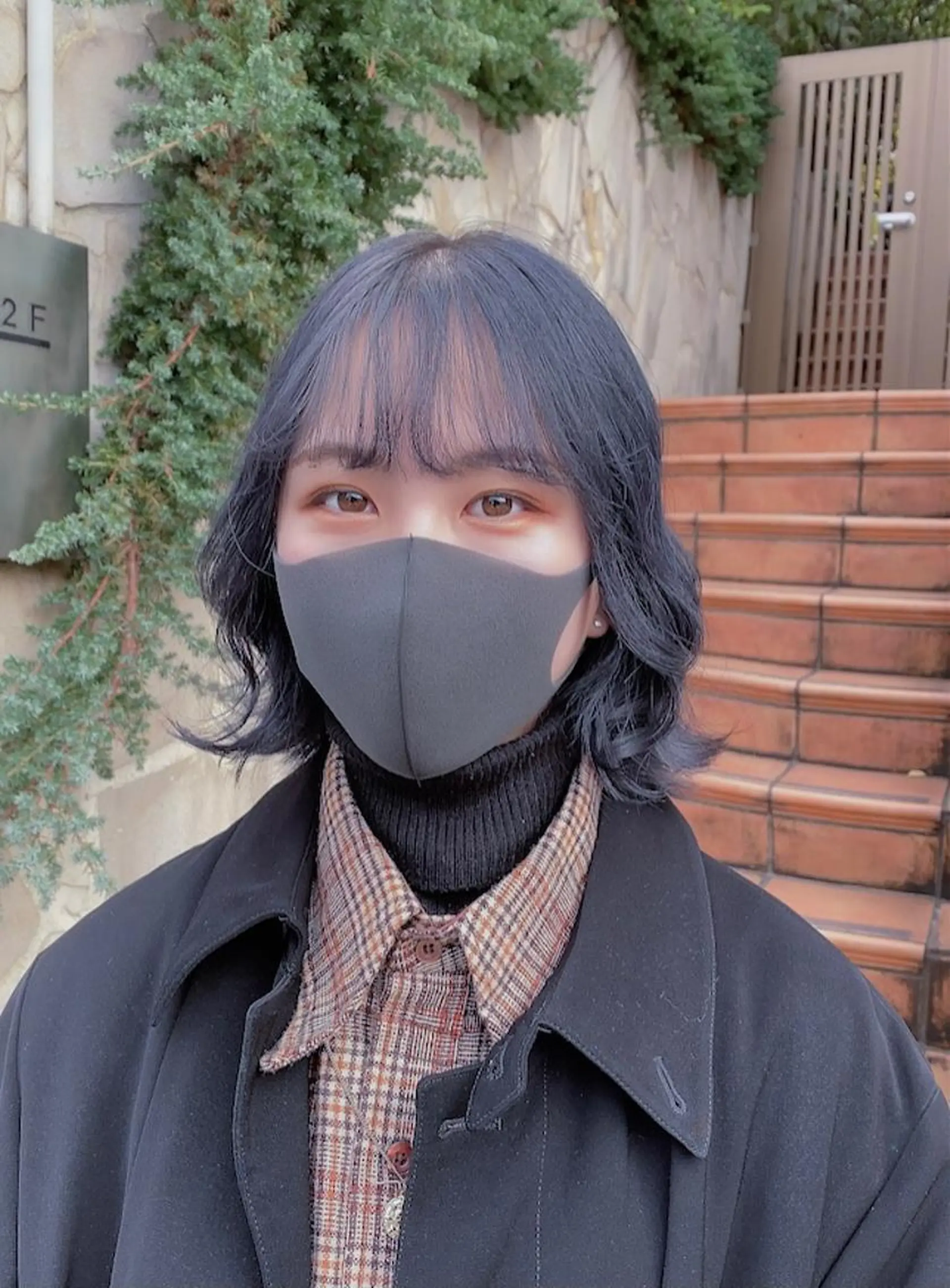 ミディアム カラー ヘアアレンジ 韓国レイヤーカット/ 儚げカラーチナツのヘアスタイル