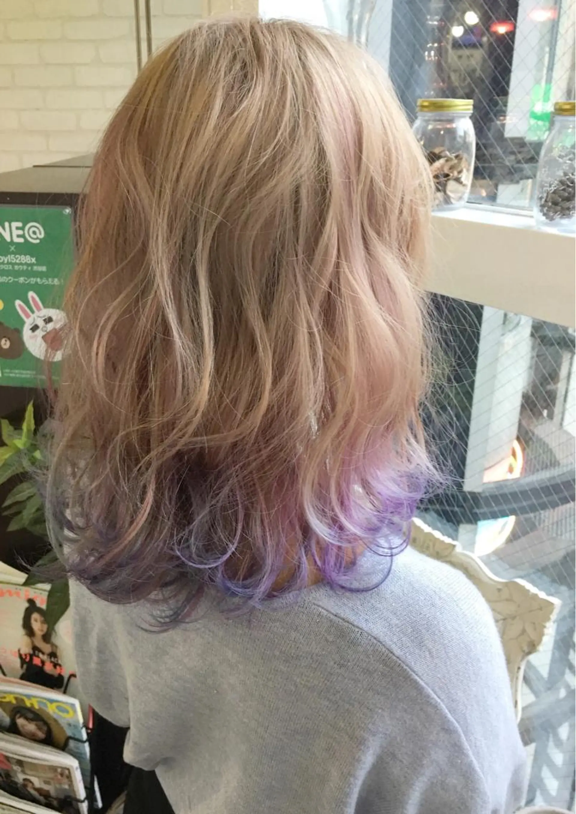 ミディアム カラー ヘアアレンジ エクステの神様 ▫️原島ユウヤ▫️のヘアスタイル