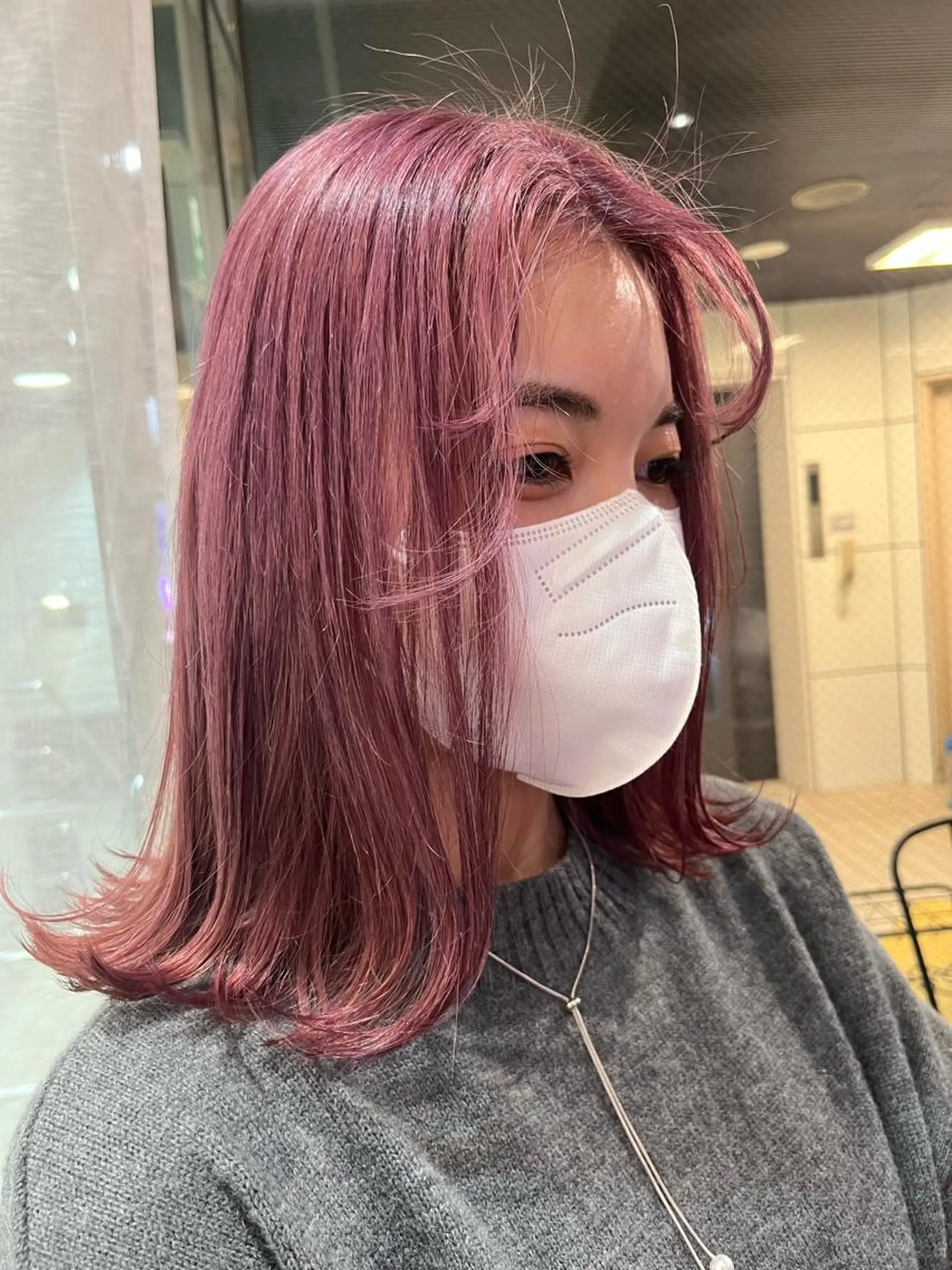 ミディアム パープルカラー ヘアカラー メンズ/艶髪/カラー サクラ🌸のヘアスタイル