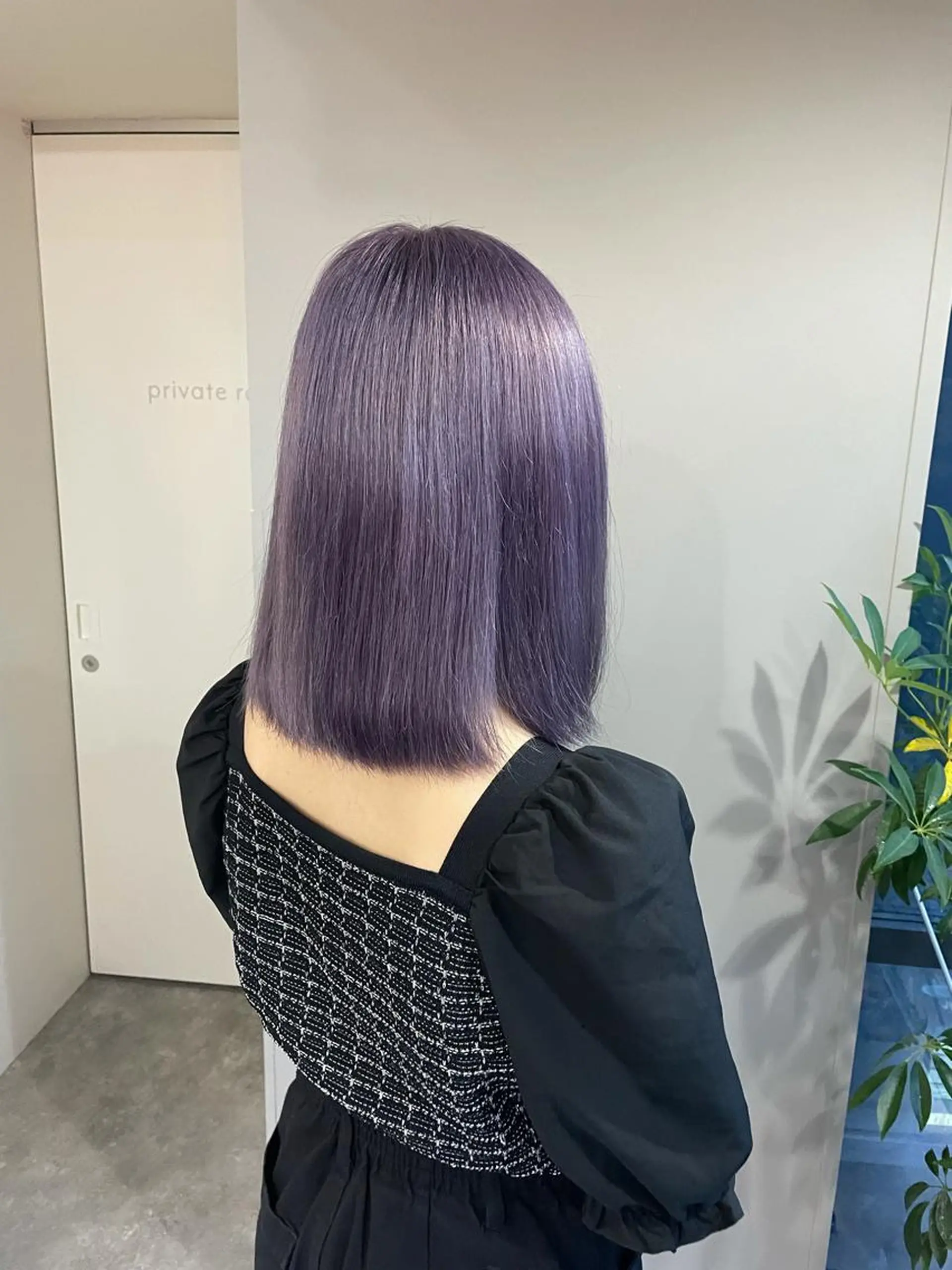 セミロング パープルカラー soyon心斎橋所属・♡透明感/艶カラー/ M a I ♡のヘアスタイル