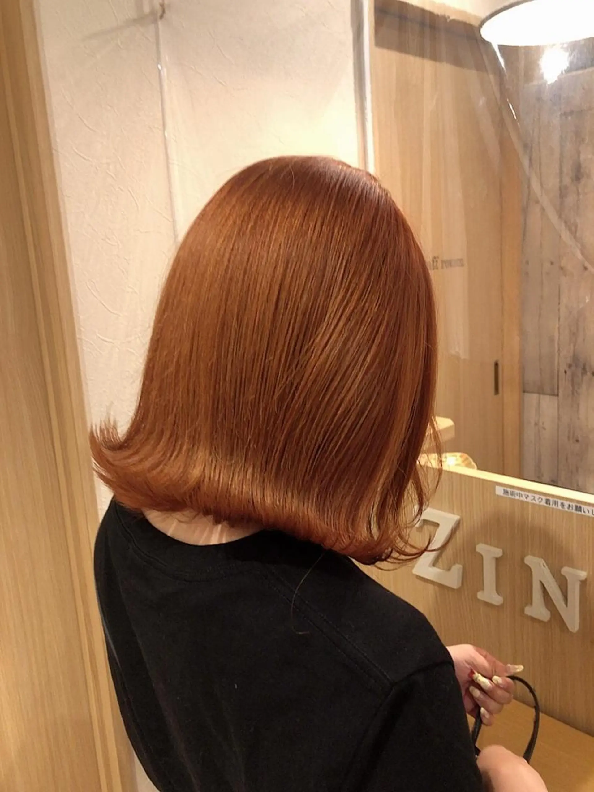 ミディアム カラー ヘアアレンジ オレンジ NANA／trend style🕊🍑のヘアスタイル