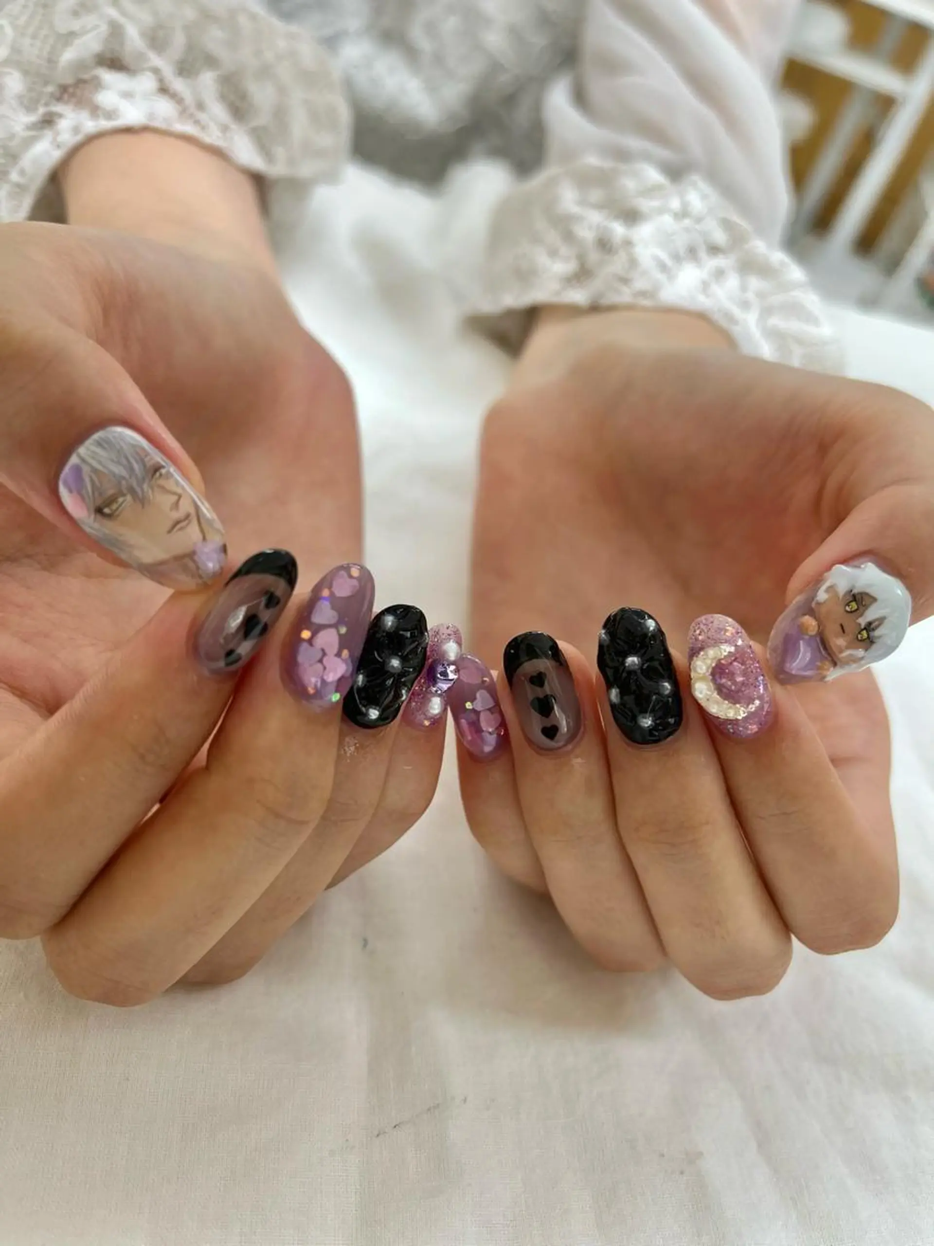 セミロング ハンドネイル 池袋痛ネイル Nok. 渡辺のネイルデザイン